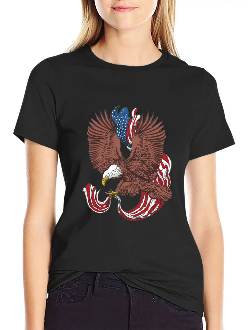 American Eagle Flag - United States Of America USA Classic Cotton Tee – Unisex Comfort For Any Season