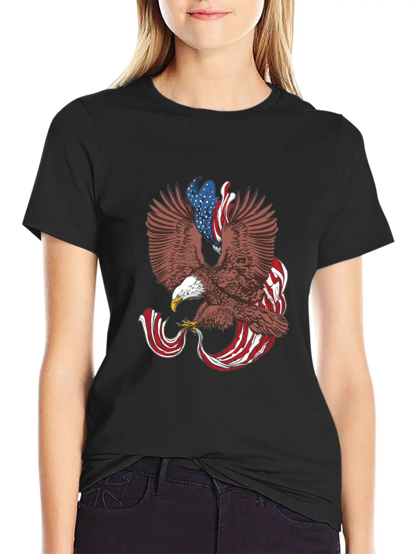 American Eagle Flag - United States Of America USA Classic Cotton Tee – Unisex Comfort For Any Season