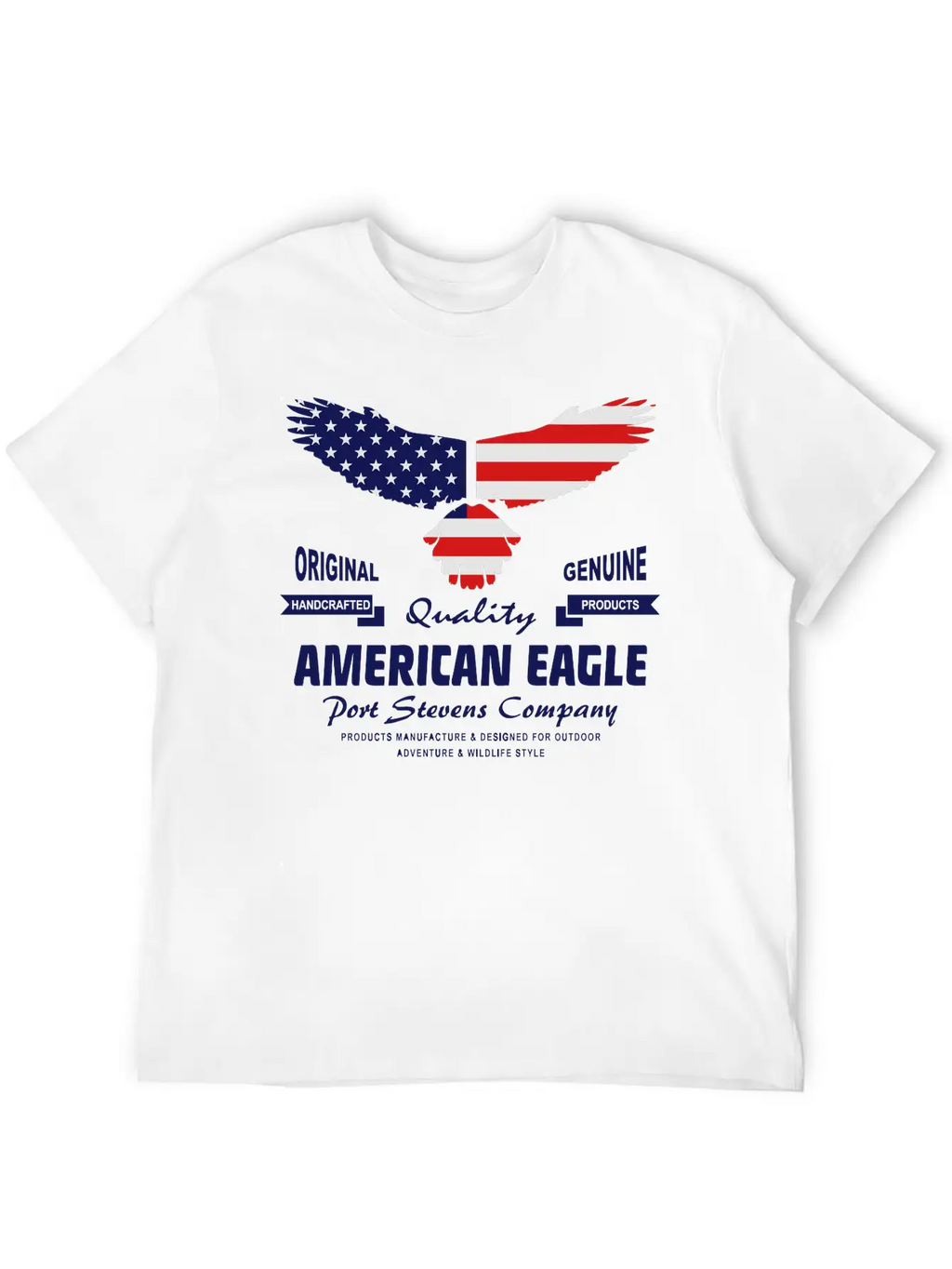 American Eagle - USA Flag Breathable Soft Cotton T-Shirt – Timeless Casual Look