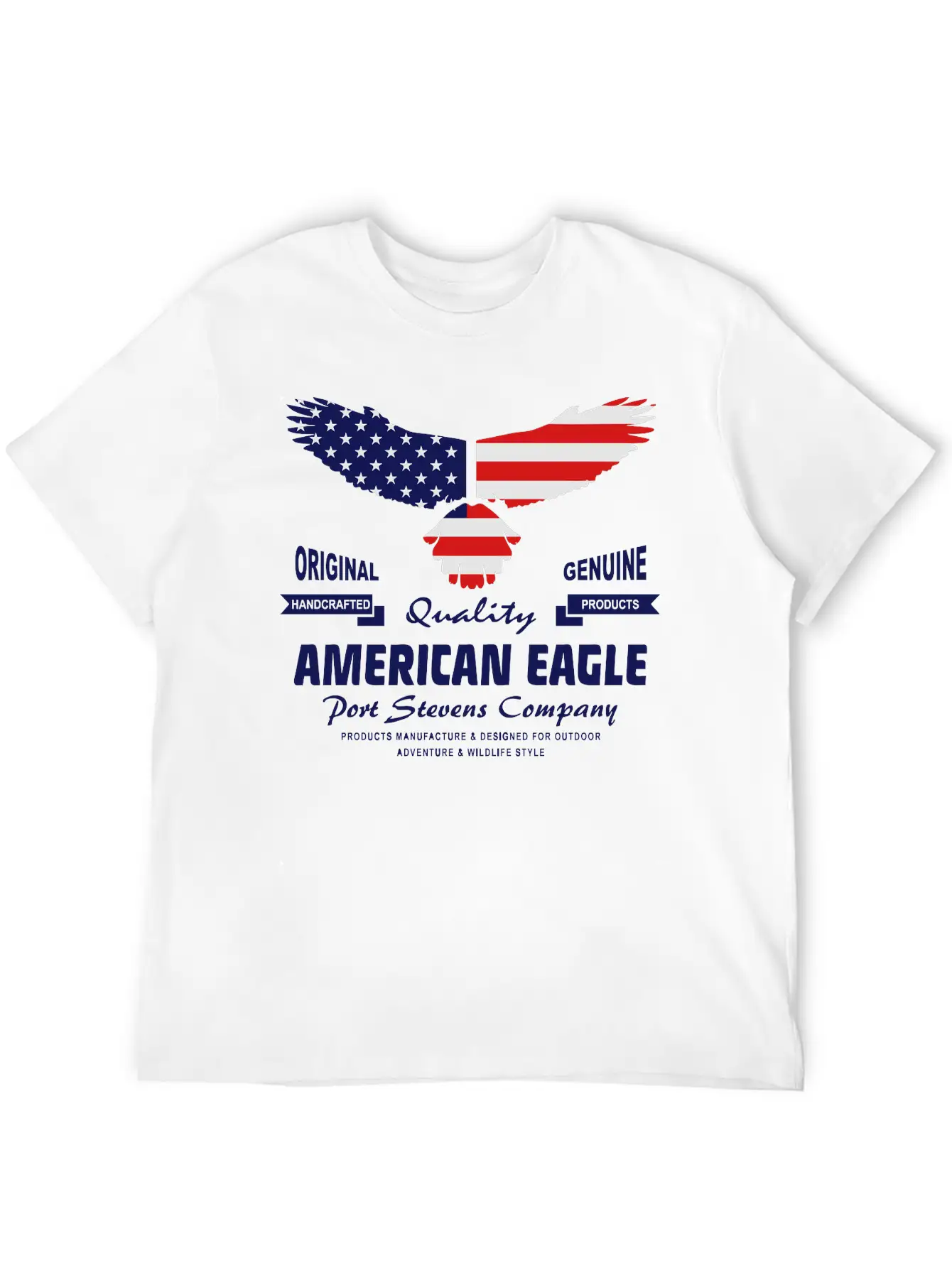 American Eagle - USA Flag Breathable Soft Cotton T-Shirt – Timeless Casual Look