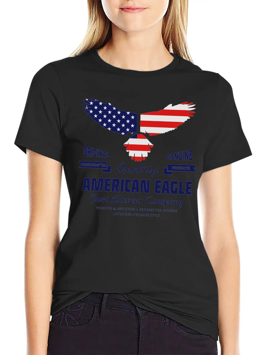 American Eagle - USA Flag Breathable Soft Cotton T-Shirt – Timeless Casual Look