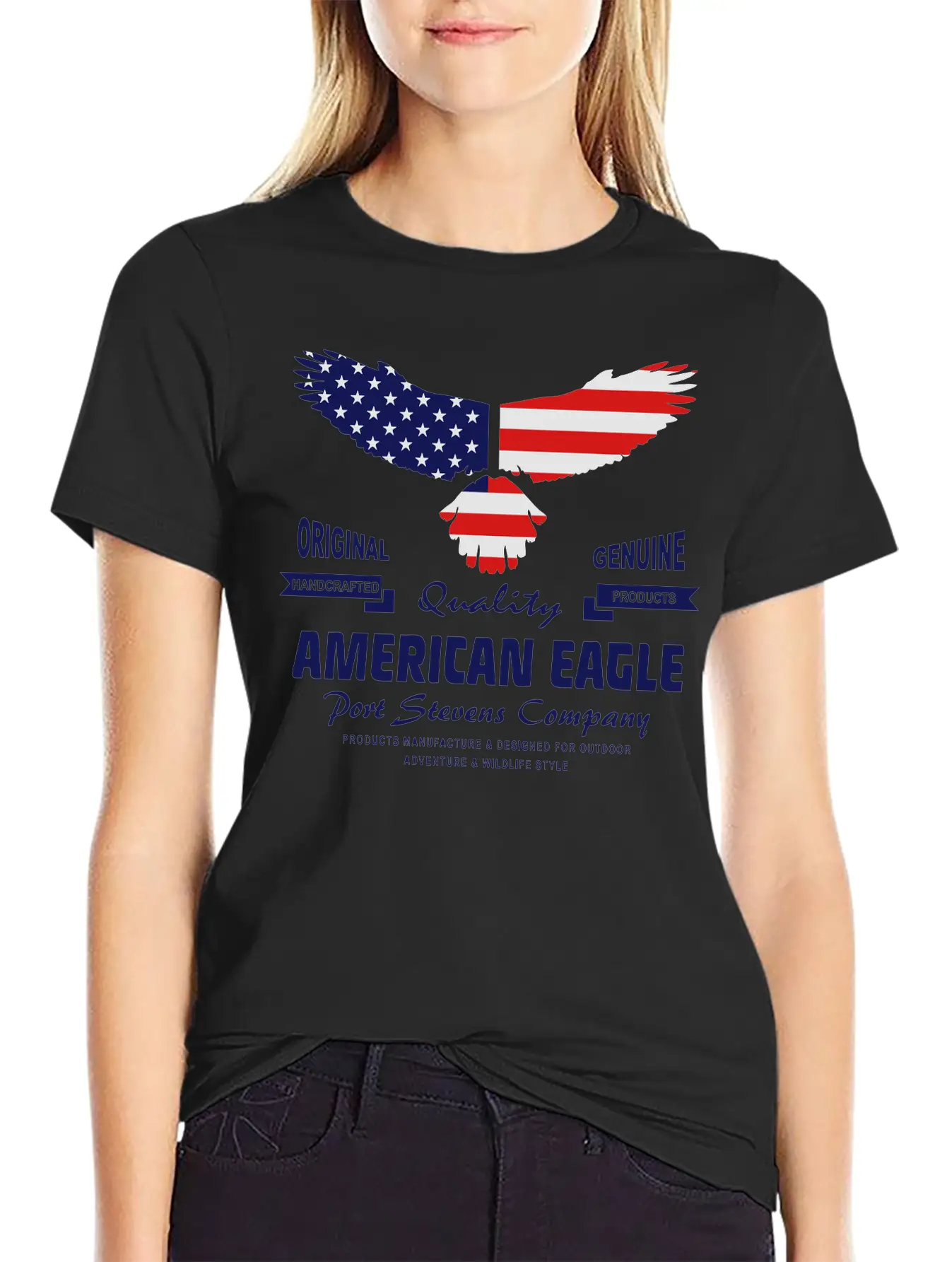 American Eagle - USA Flag Breathable Soft Cotton T-Shirt – Timeless Casual Look
