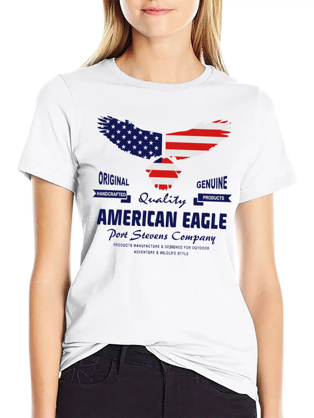 American Eagle - USA Flag Breathable Soft Cotton T-Shirt – Timeless Casual Look