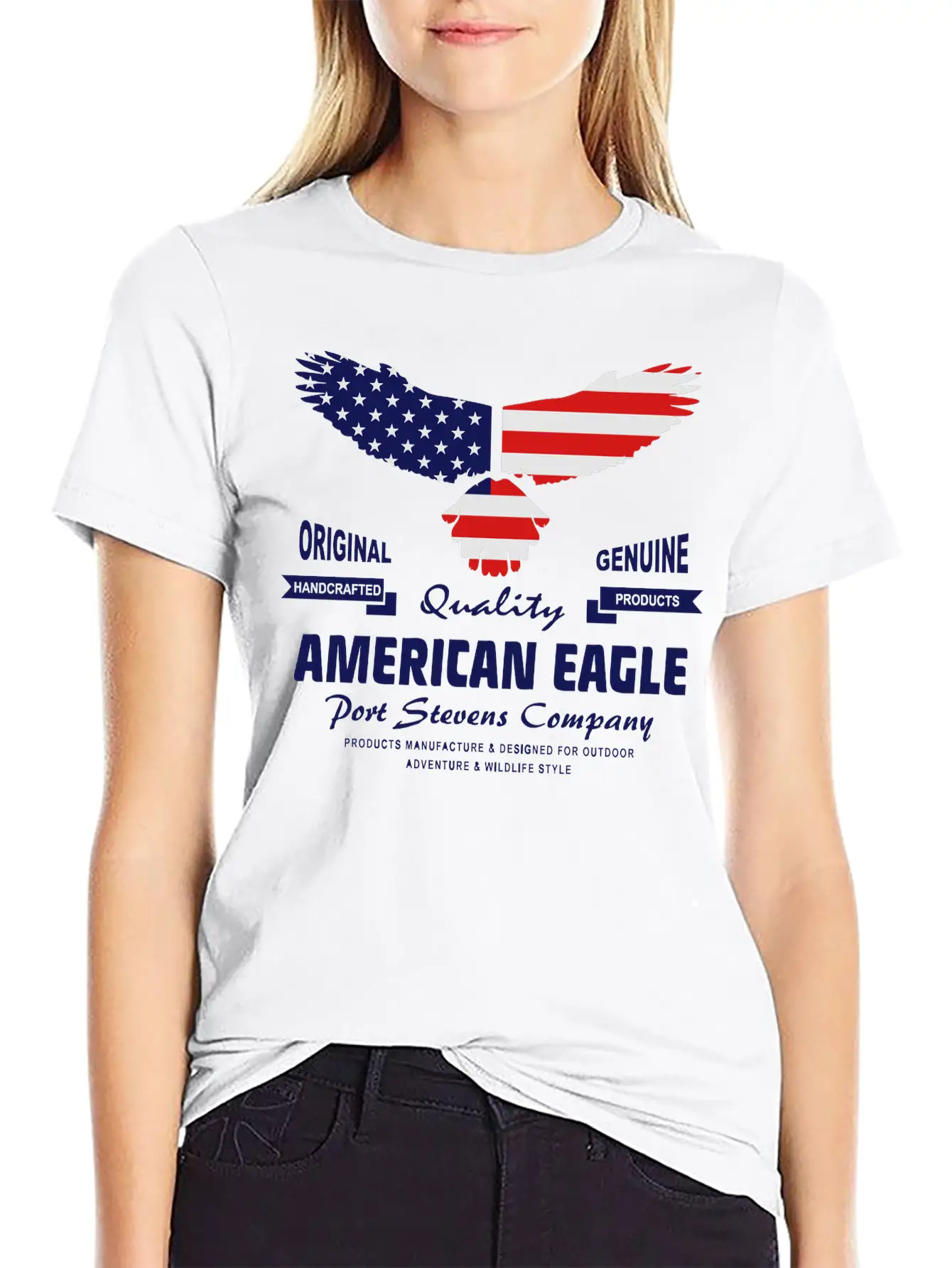 American Eagle - USA Flag Breathable Soft Cotton T-Shirt – Timeless Casual Look