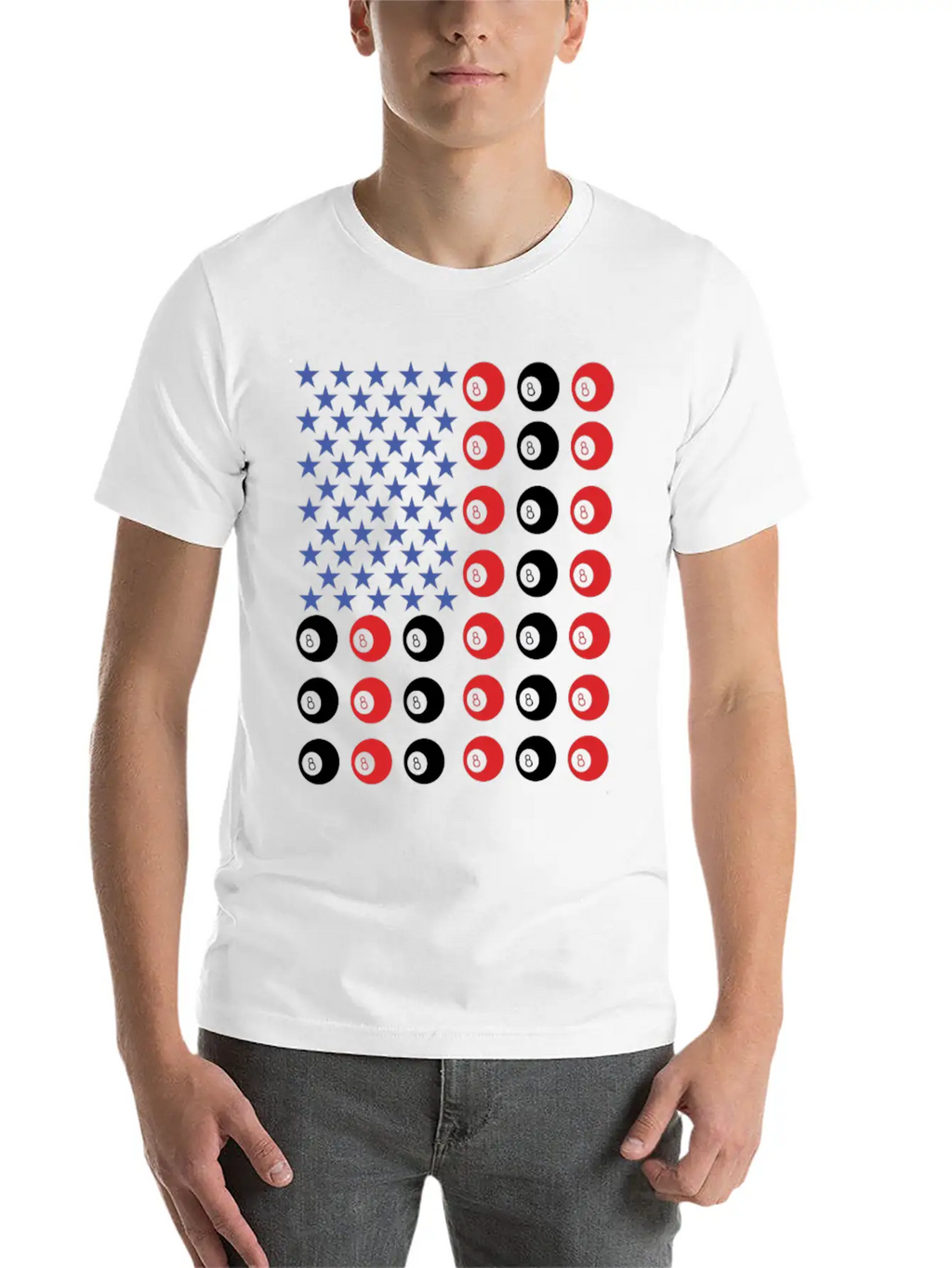 American Flag Billiard Pool Player Relaxed Everyday Tee – Lightweight And Durable Cotton
