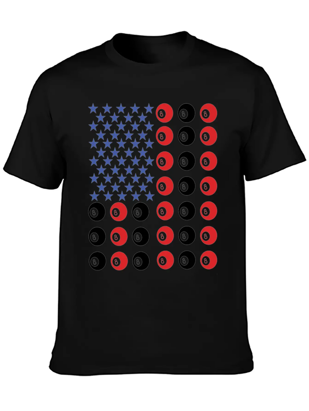 American Flag Billiard Pool Player Relaxed Everyday Tee – Lightweight And Durable Cotton