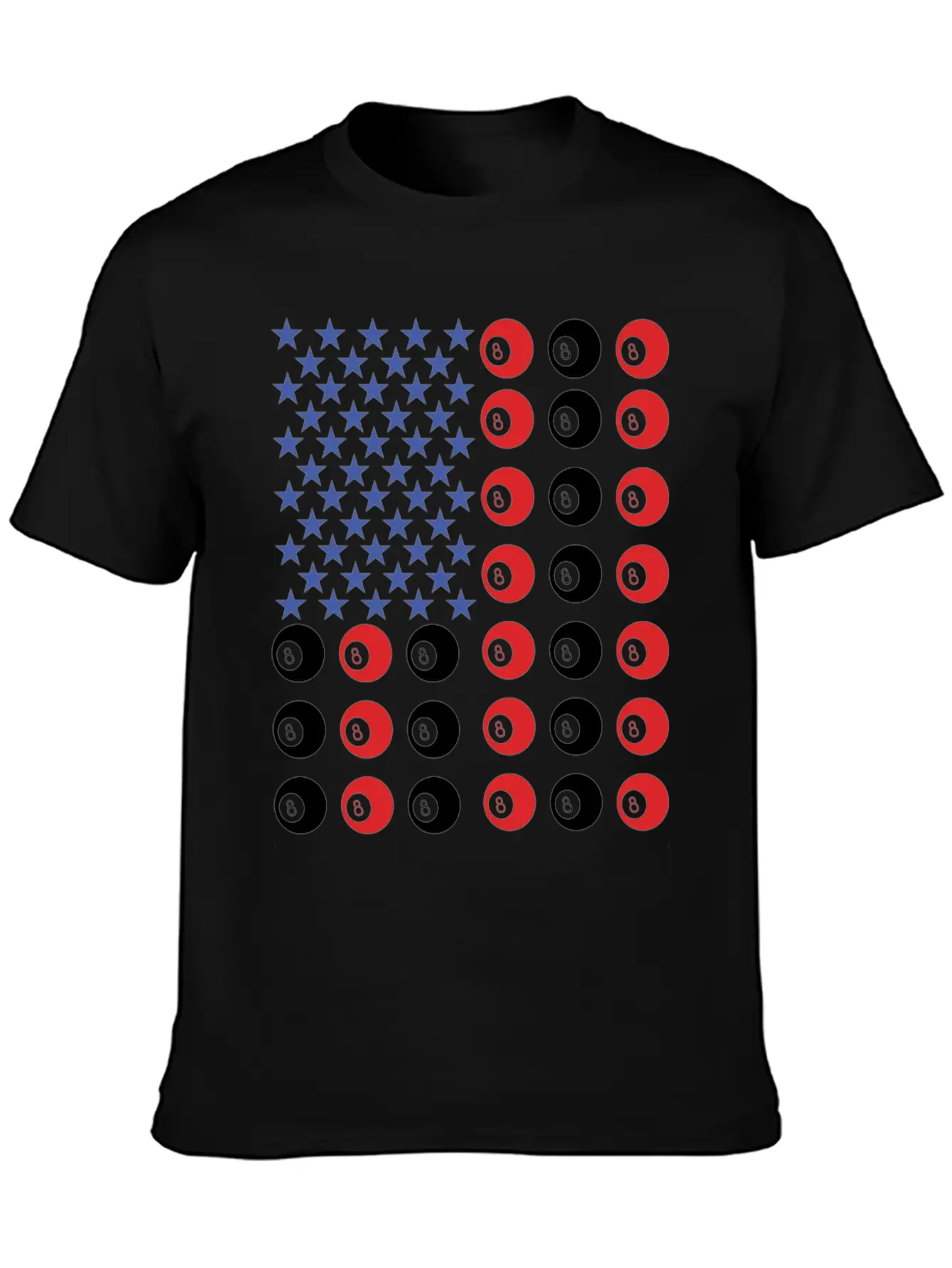 American Flag Billiard Pool Player Relaxed Everyday Tee – Lightweight And Durable Cotton