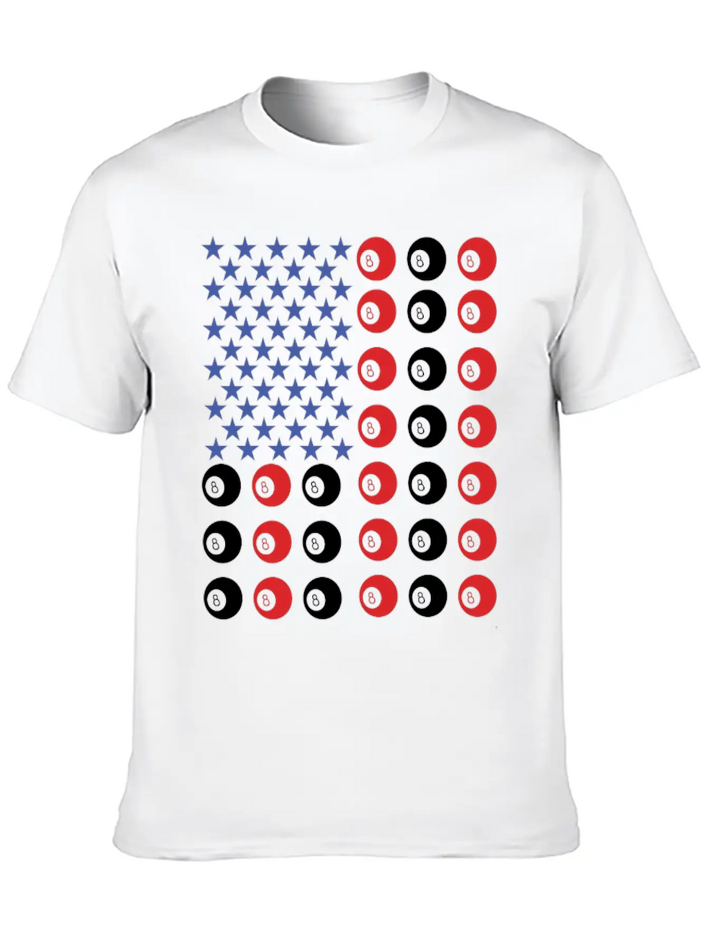 American Flag Billiard Pool Player Relaxed Everyday Tee – Lightweight And Durable Cotton