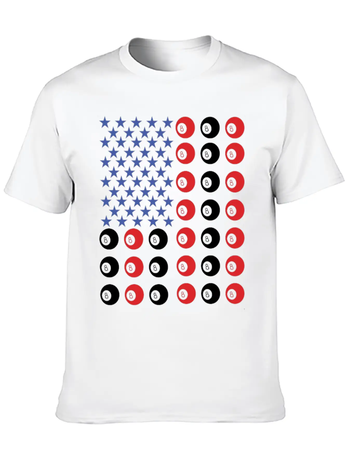 American Flag Billiard Pool Player Relaxed Everyday Tee – Lightweight And Durable Cotton