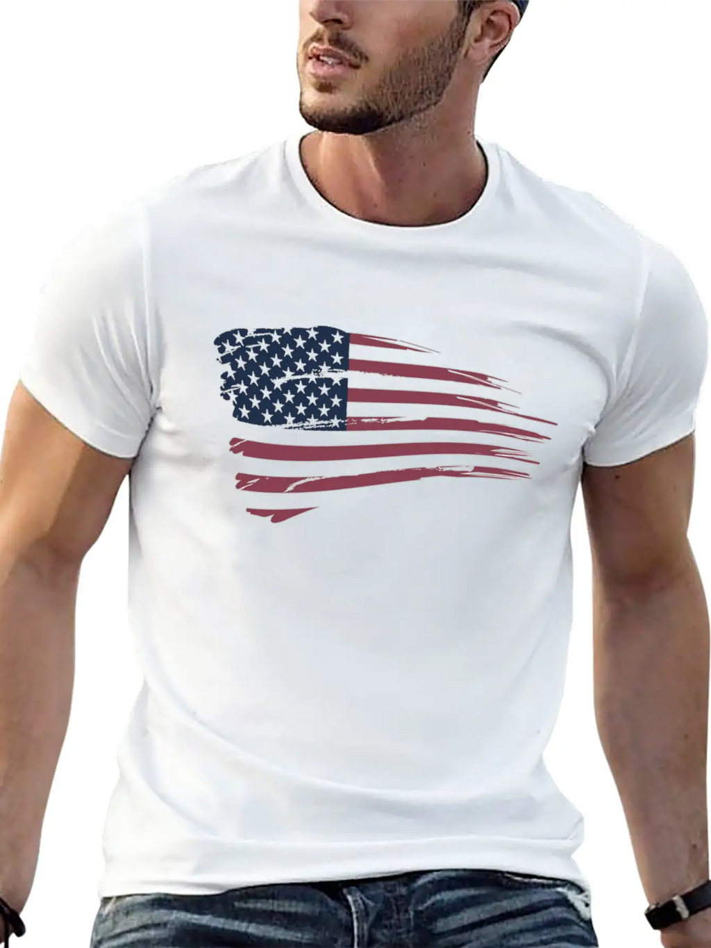 American Flag Breathable Graphic T-Shirt – Perfect For Casual Days