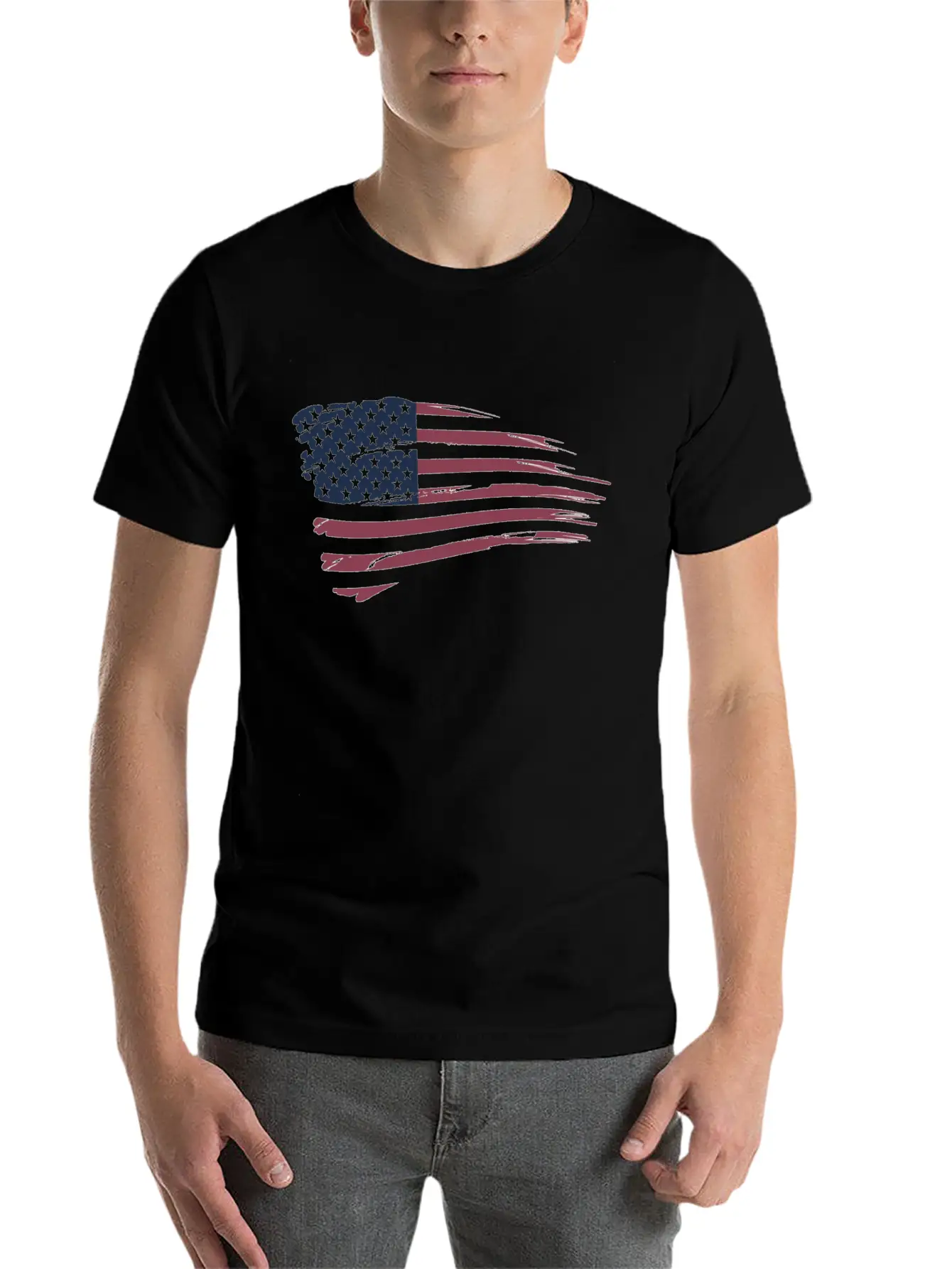 American Flag Breathable Graphic T-Shirt – Perfect For Casual Days