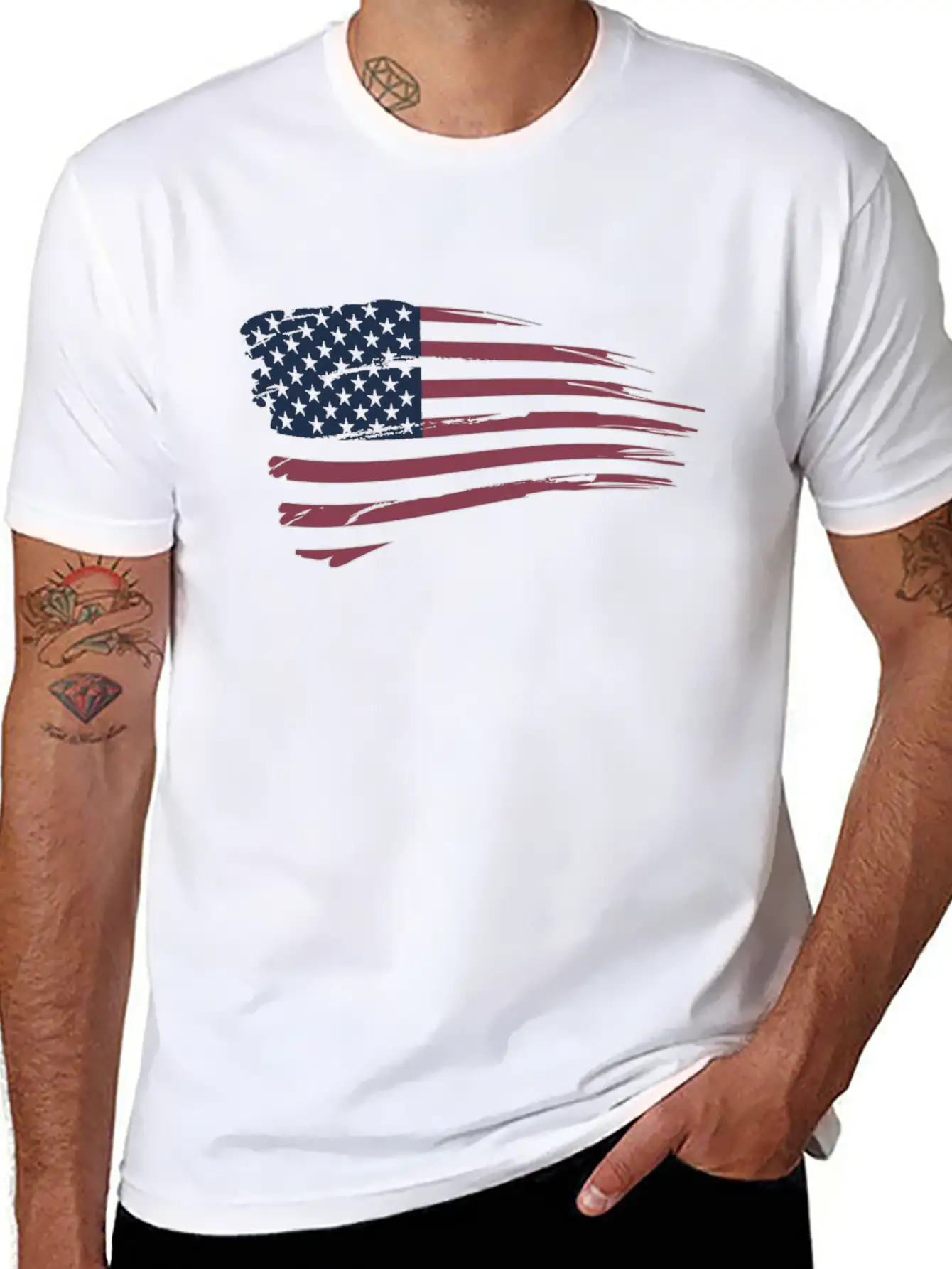 American Flag Breathable Graphic T-Shirt – Perfect For Casual Days