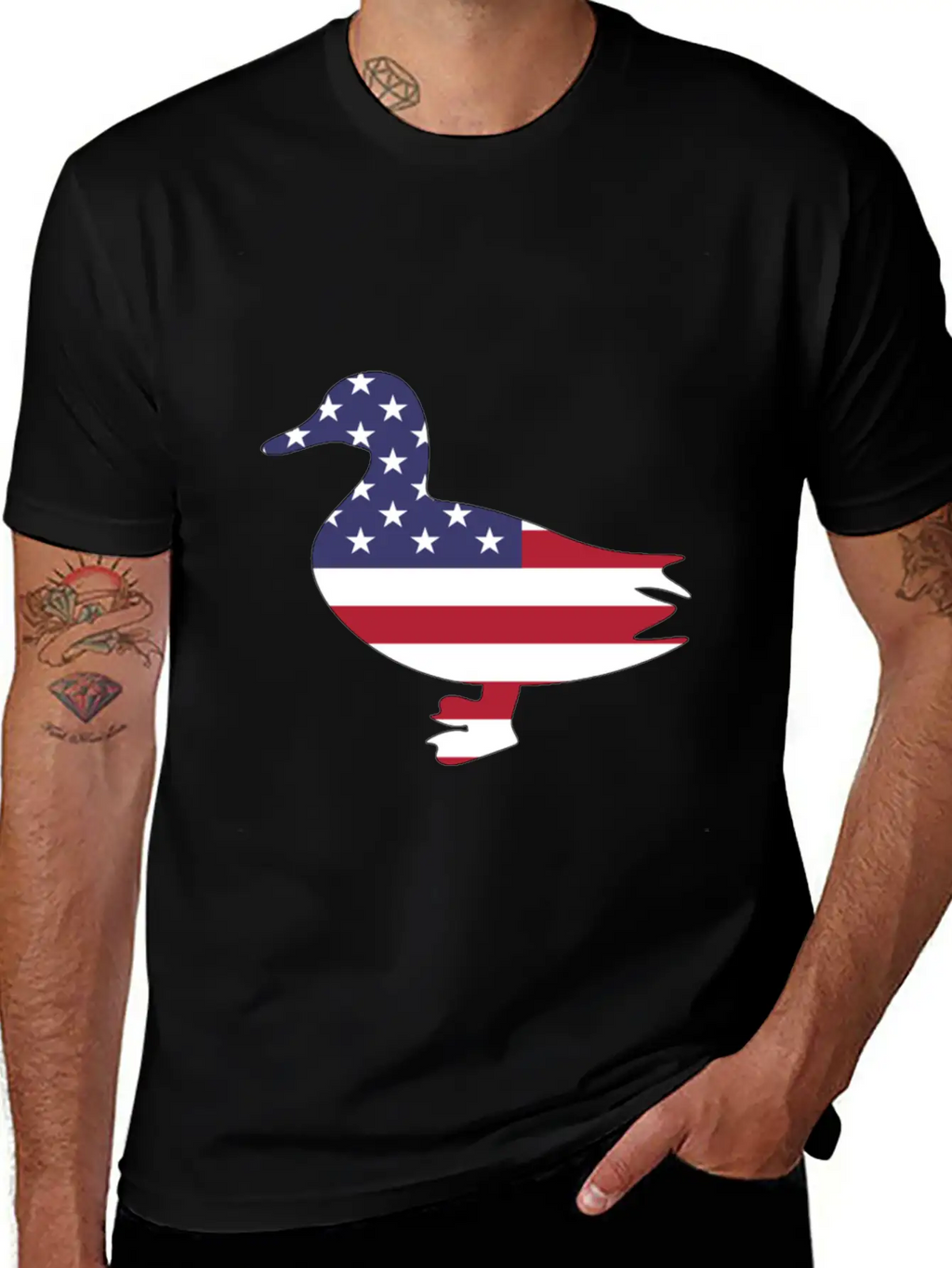 American Flag Duck Happy 4th Of July Essential Unisex Summer Tee – Soft Cotton Casual Fit