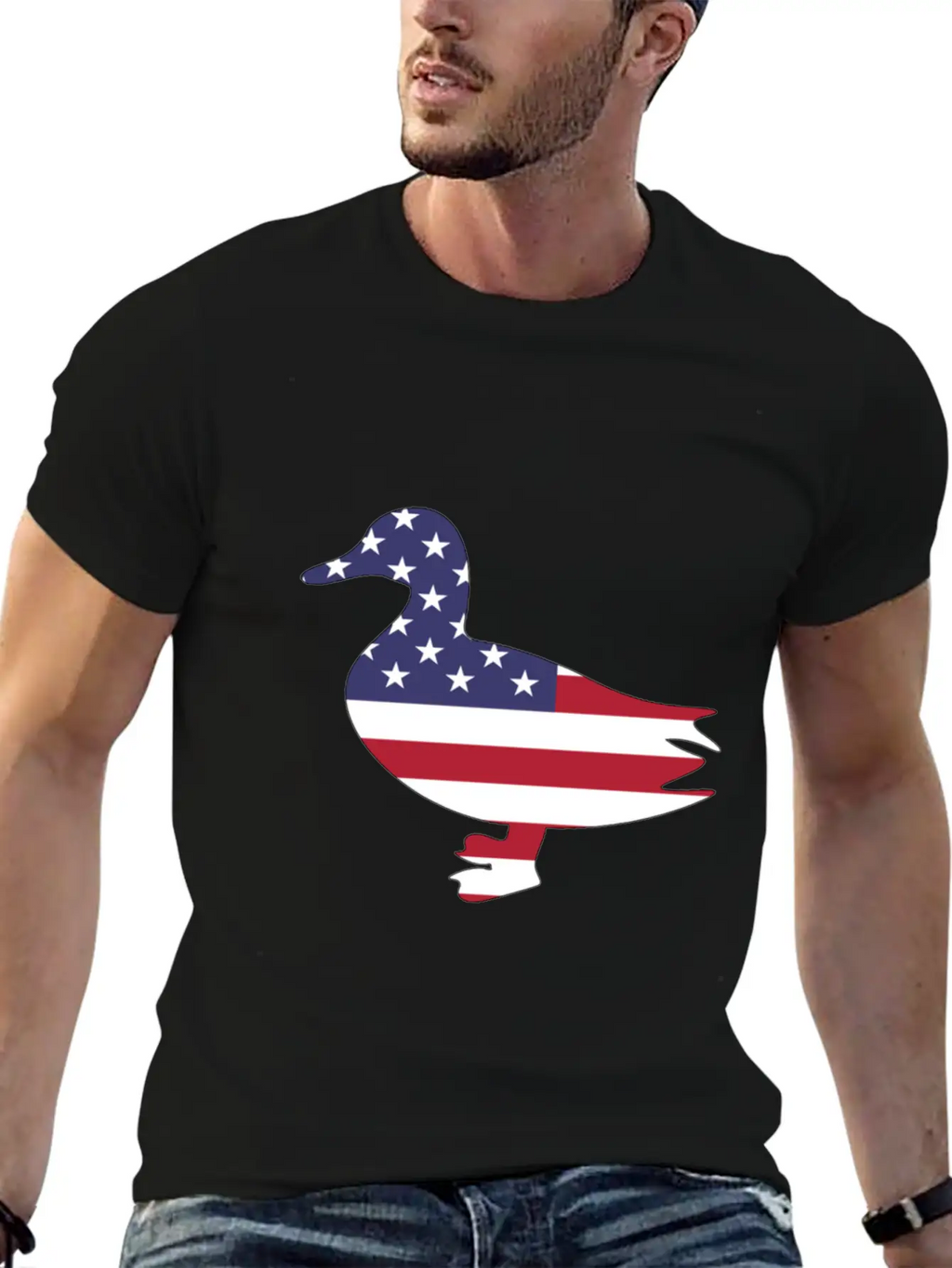 American Flag Duck Happy 4th Of July Essential Unisex Summer Tee – Soft Cotton Casual Fit