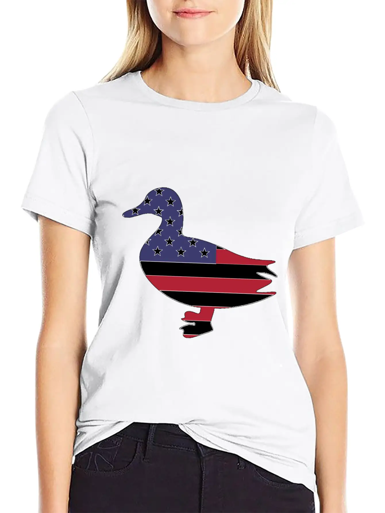 American Flag Duck Happy 4th Of July Essential Unisex Summer Tee – Soft Cotton Casual Fit