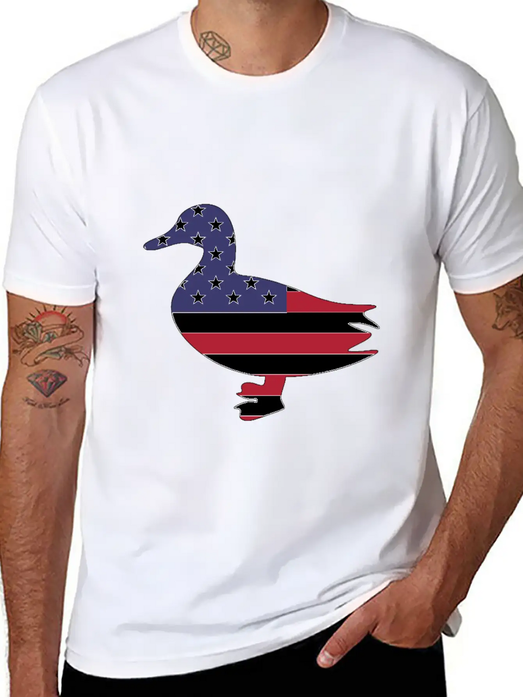 American Flag Duck Happy 4th Of July Essential Unisex Summer Tee – Soft Cotton Casual Fit