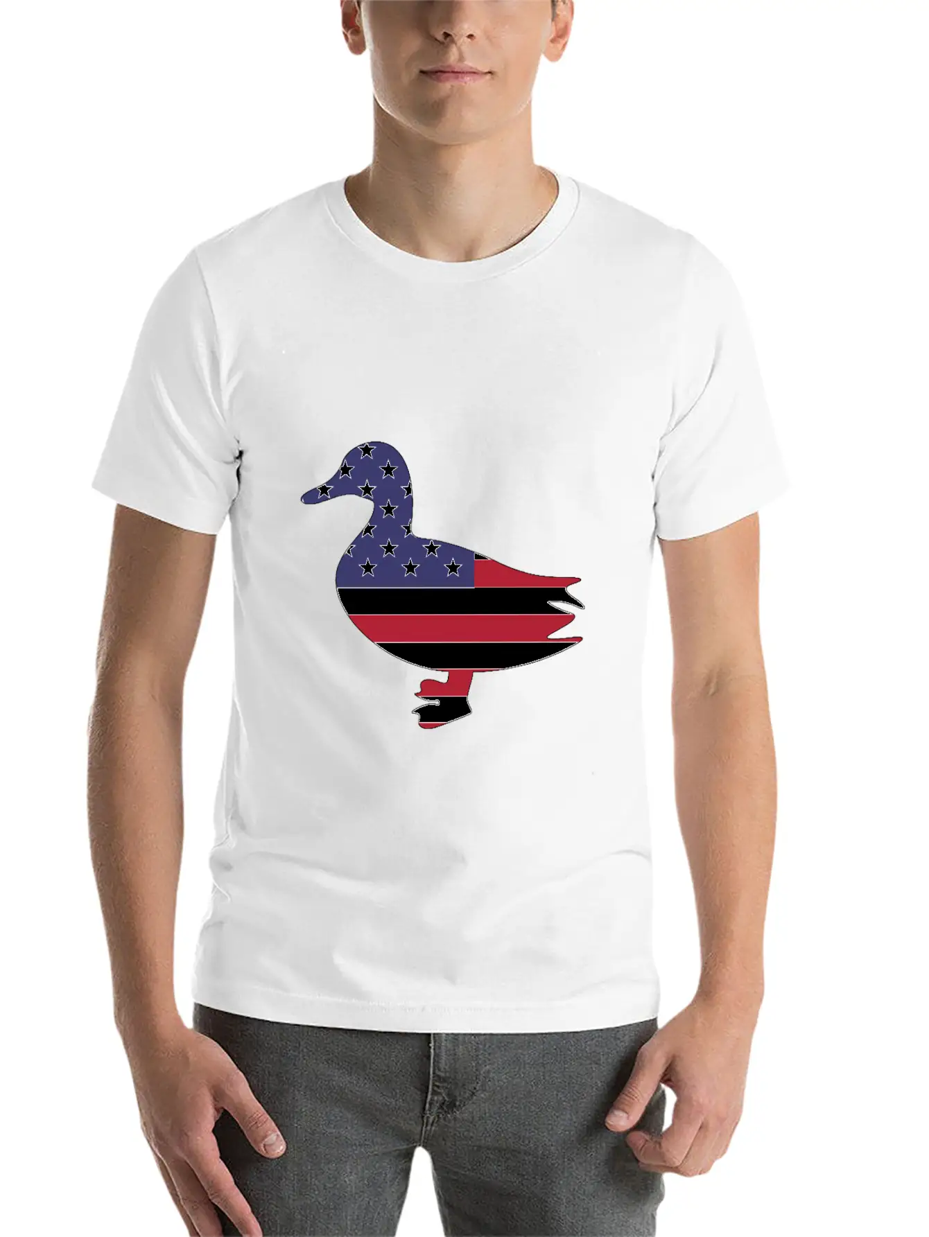 American Flag Duck Happy 4th Of July Essential Unisex Summer Tee – Soft Cotton Casual Fit