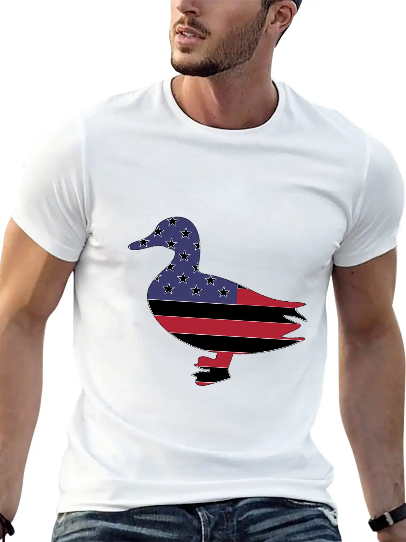 American Flag Duck Happy 4th Of July Essential Unisex Summer Tee – Soft Cotton Casual Fit
