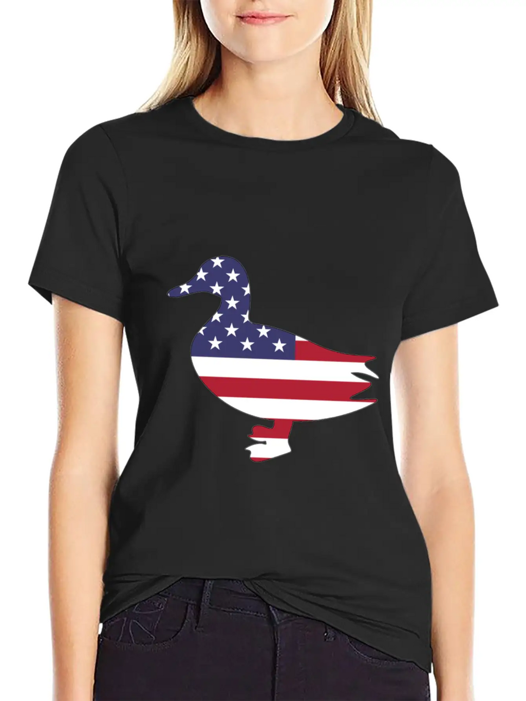 American Flag Duck Happy 4th Of July Essential Unisex Summer Tee – Soft Cotton Casual Fit