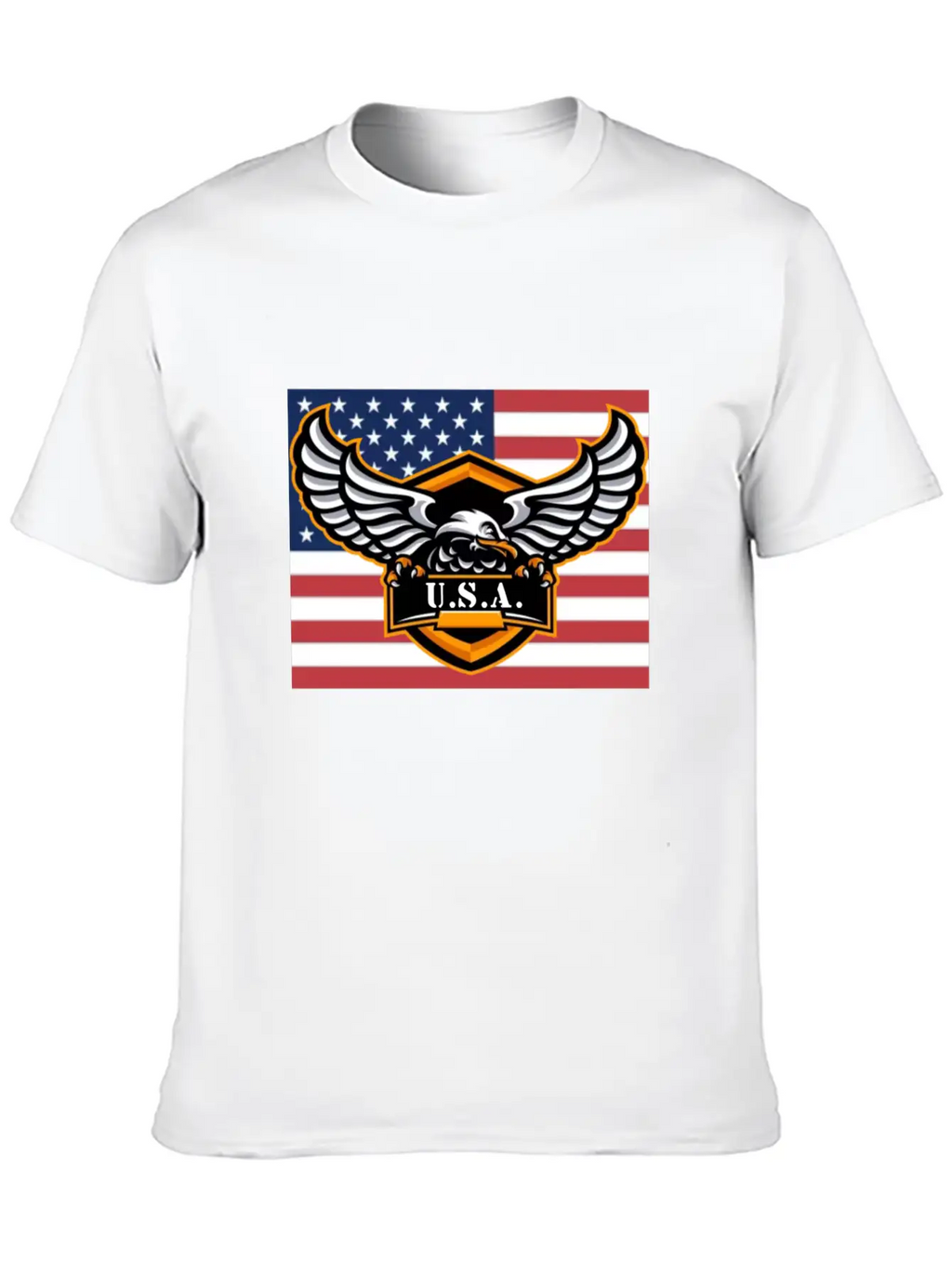 American Flag Eagle USA Classic Cotton Tee – Unisex Comfort For Any Season
