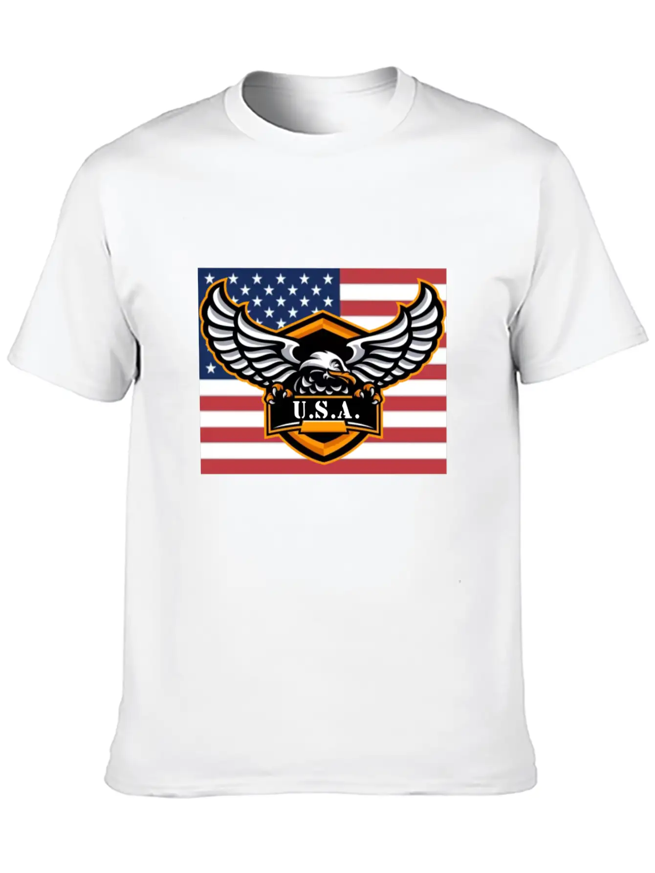 American Flag Eagle USA Classic Cotton Tee – Unisex Comfort For Any Season