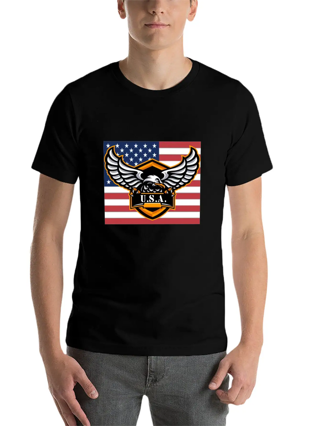 American Flag Eagle USA Classic Cotton Tee – Unisex Comfort For Any Season