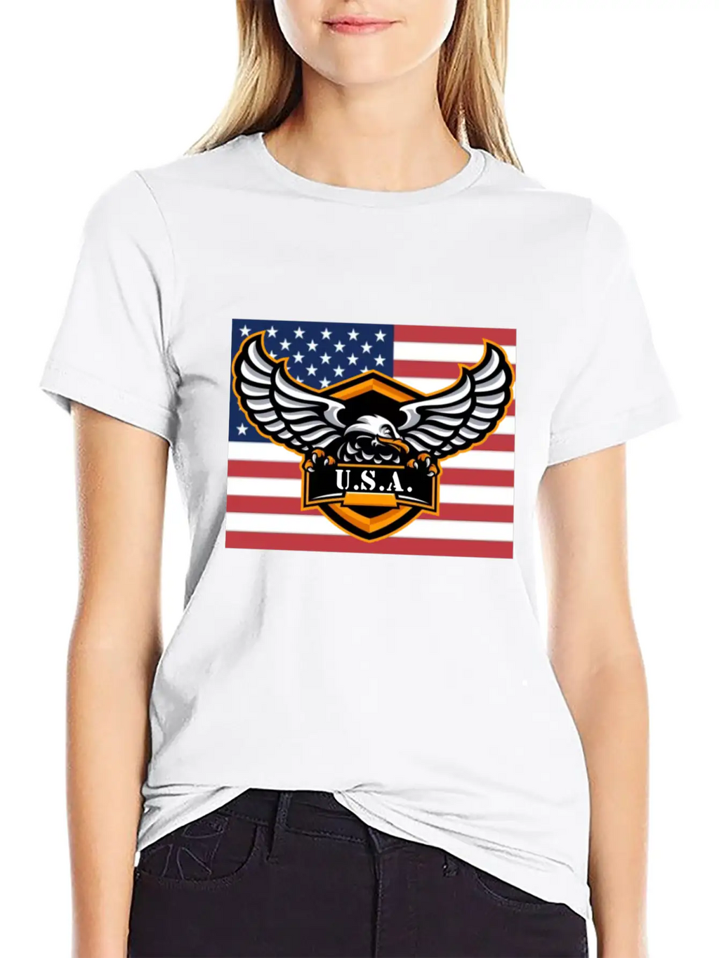 American Flag Eagle USA Classic Cotton Tee – Unisex Comfort For Any Season
