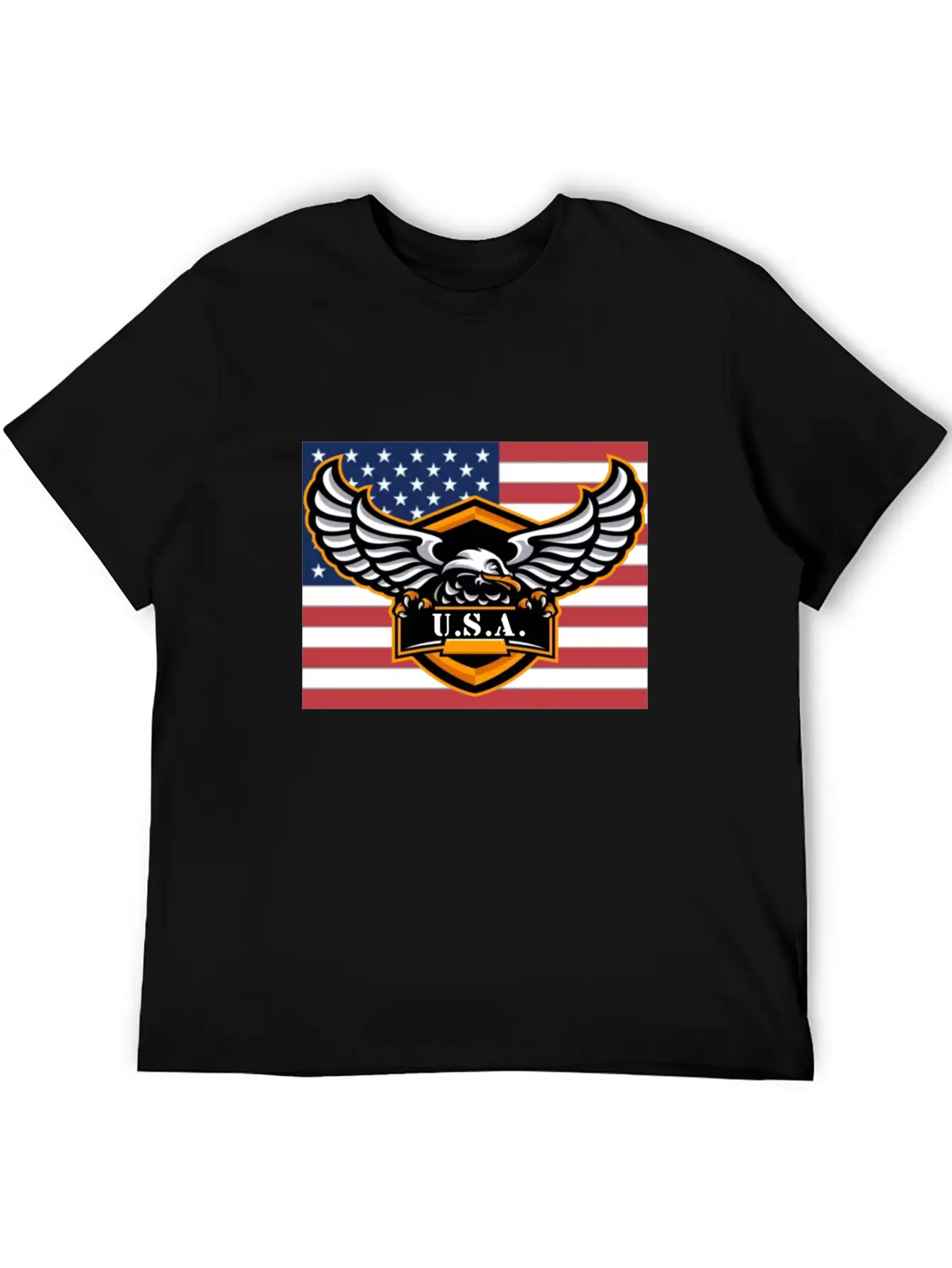 American Flag Eagle USA Classic Cotton Tee – Unisex Comfort For Any Season
