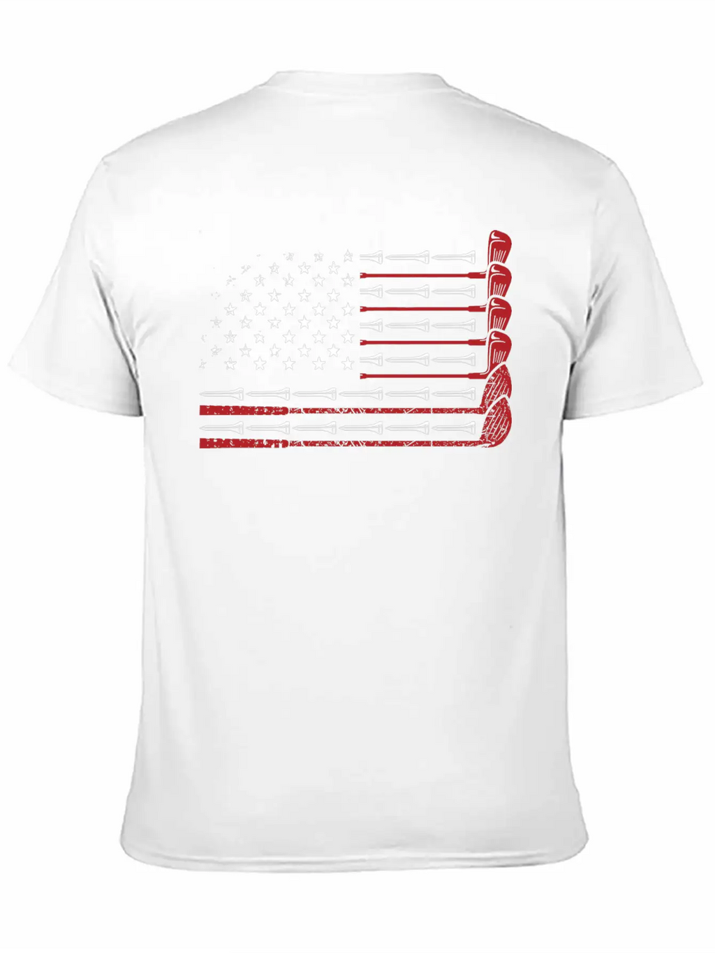 American Flag Golf Essential Cotton Tee For Daily Outfits – Unisex Style