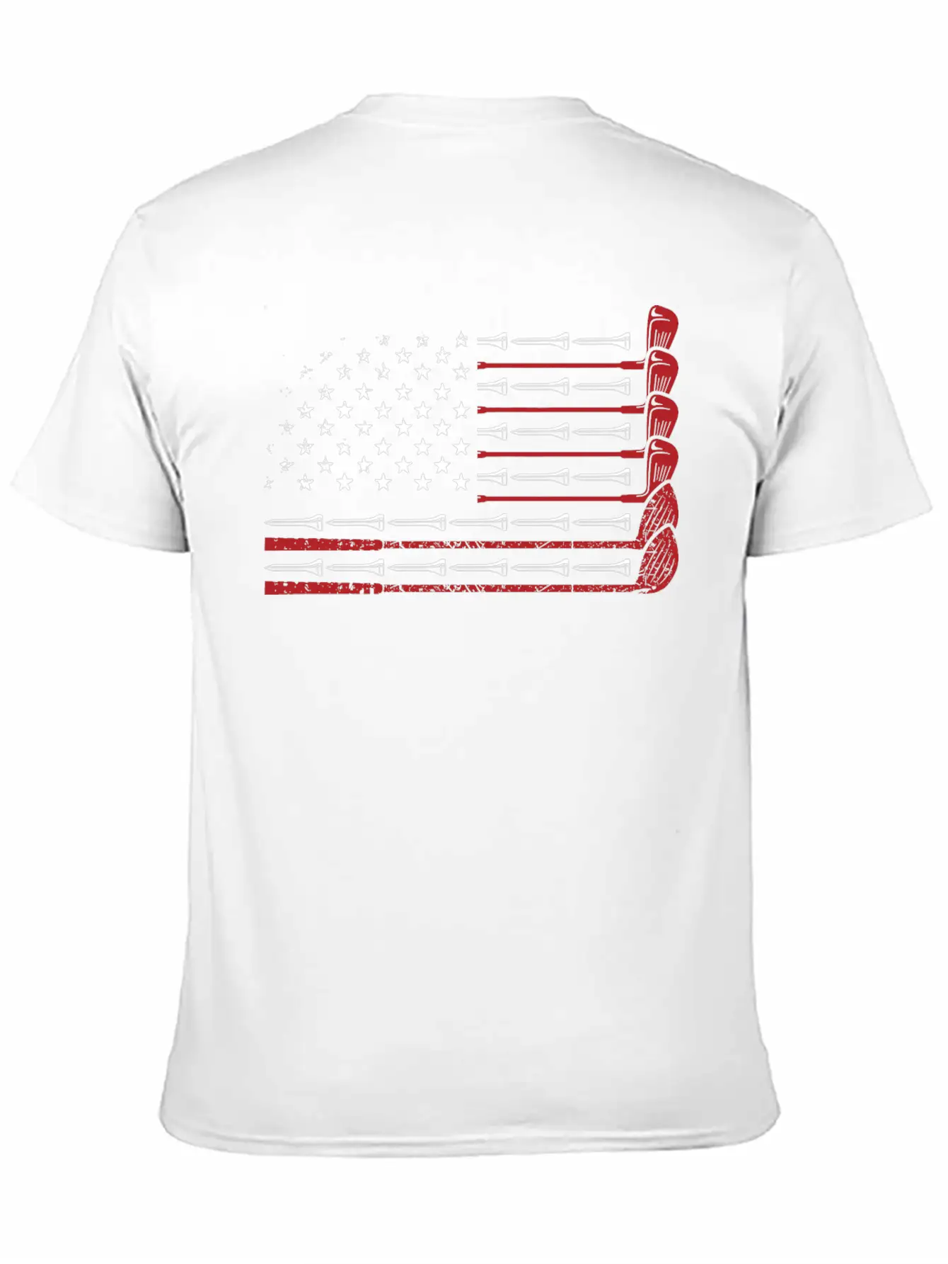 American Flag Golf Essential Cotton Tee For Daily Outfits – Unisex Style