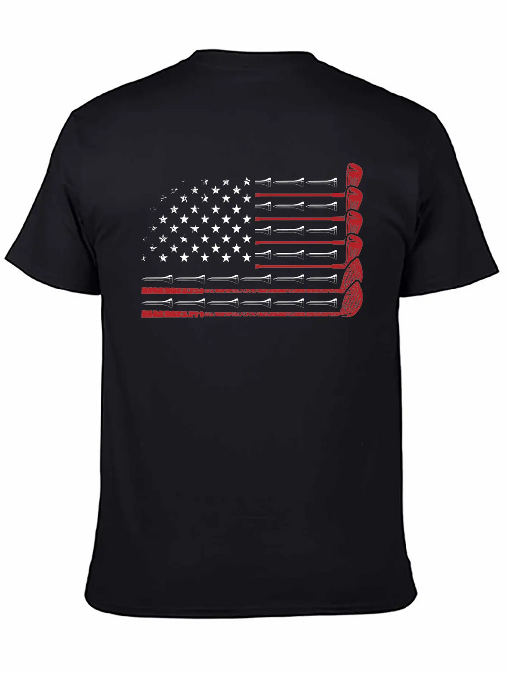 American Flag Golf Essential Cotton Tee For Daily Outfits – Unisex Style
