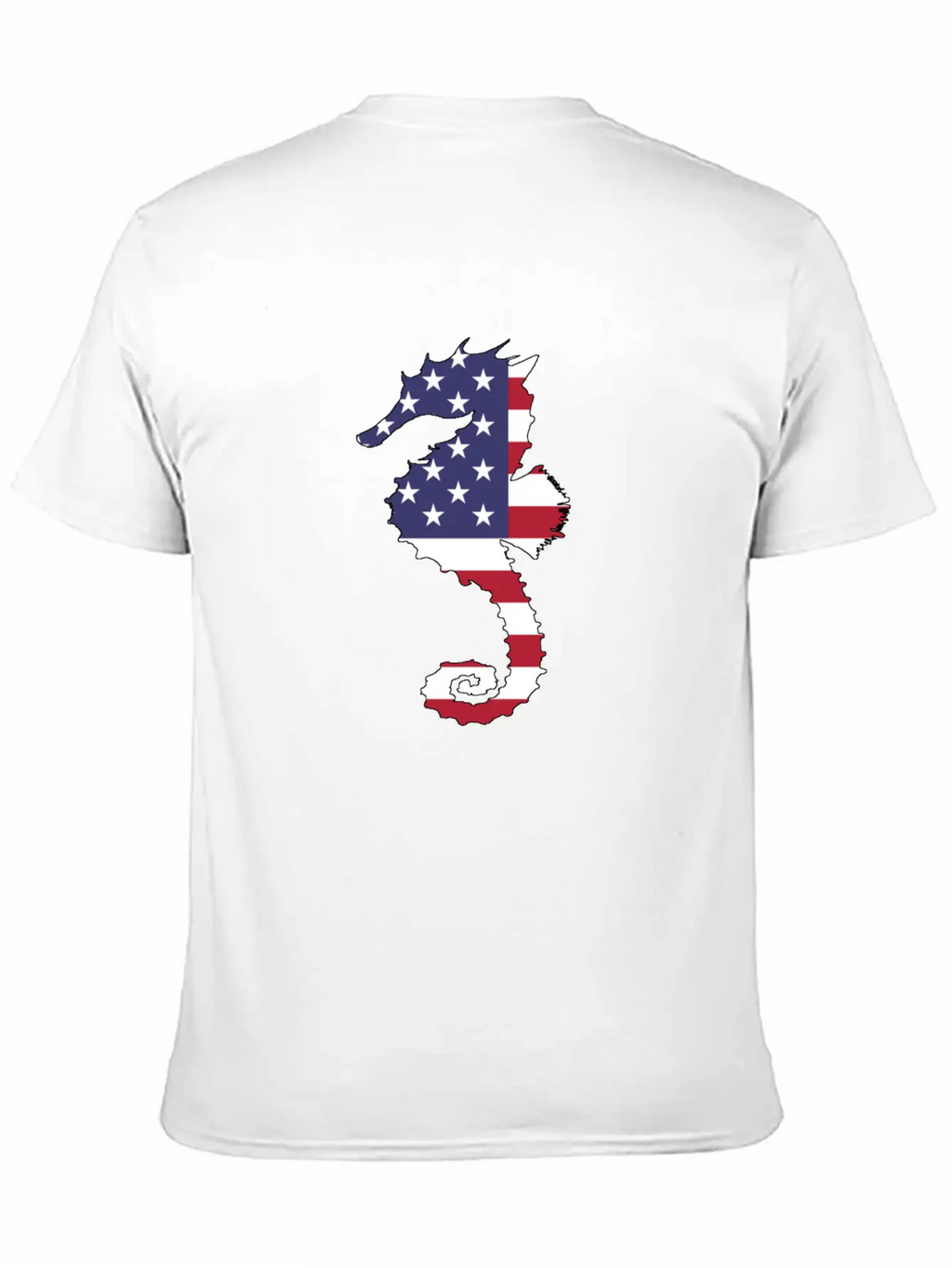 American Flag - Seahorse Relaxed Everyday Tee – Lightweight And Durable Cotton