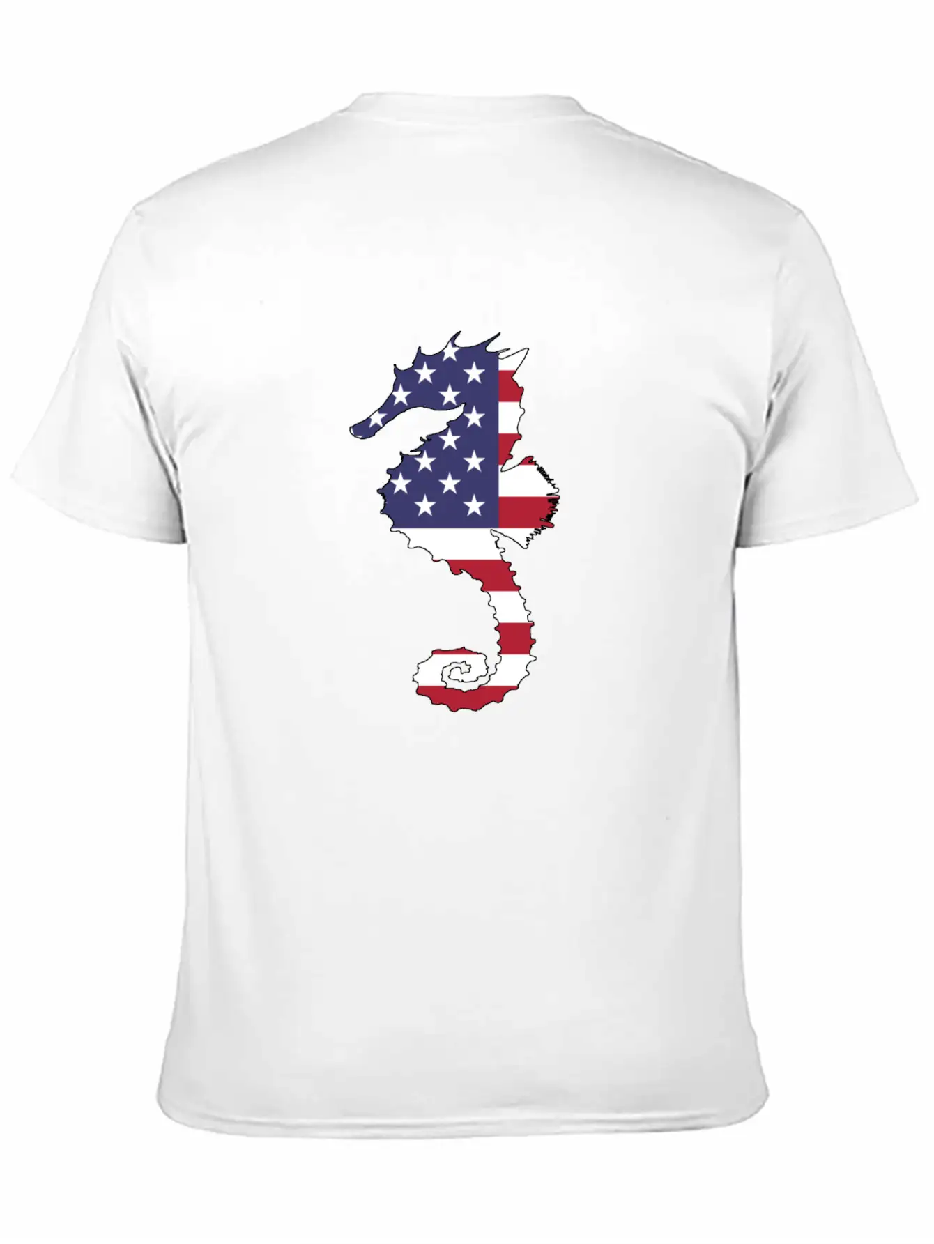 American Flag - Seahorse Relaxed Everyday Tee – Lightweight And Durable Cotton