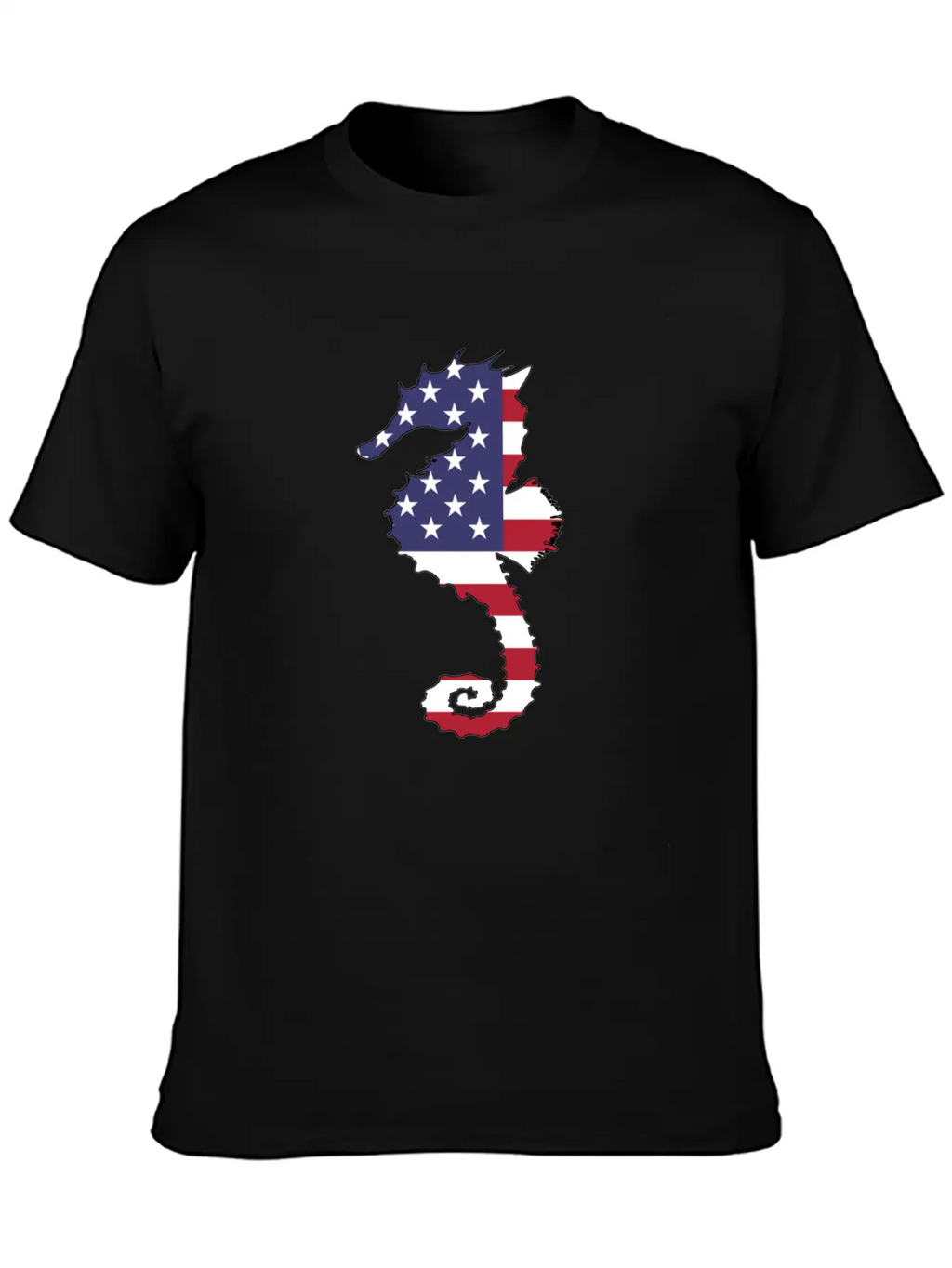 American Flag - Seahorse Relaxed Everyday Tee – Lightweight And Durable Cotton