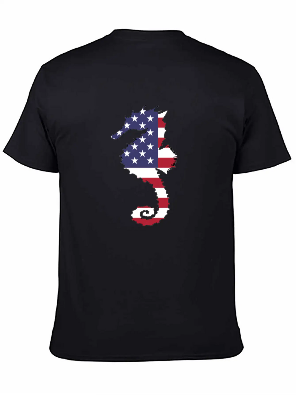 American Flag - Seahorse Relaxed Everyday Tee – Lightweight And Durable Cotton