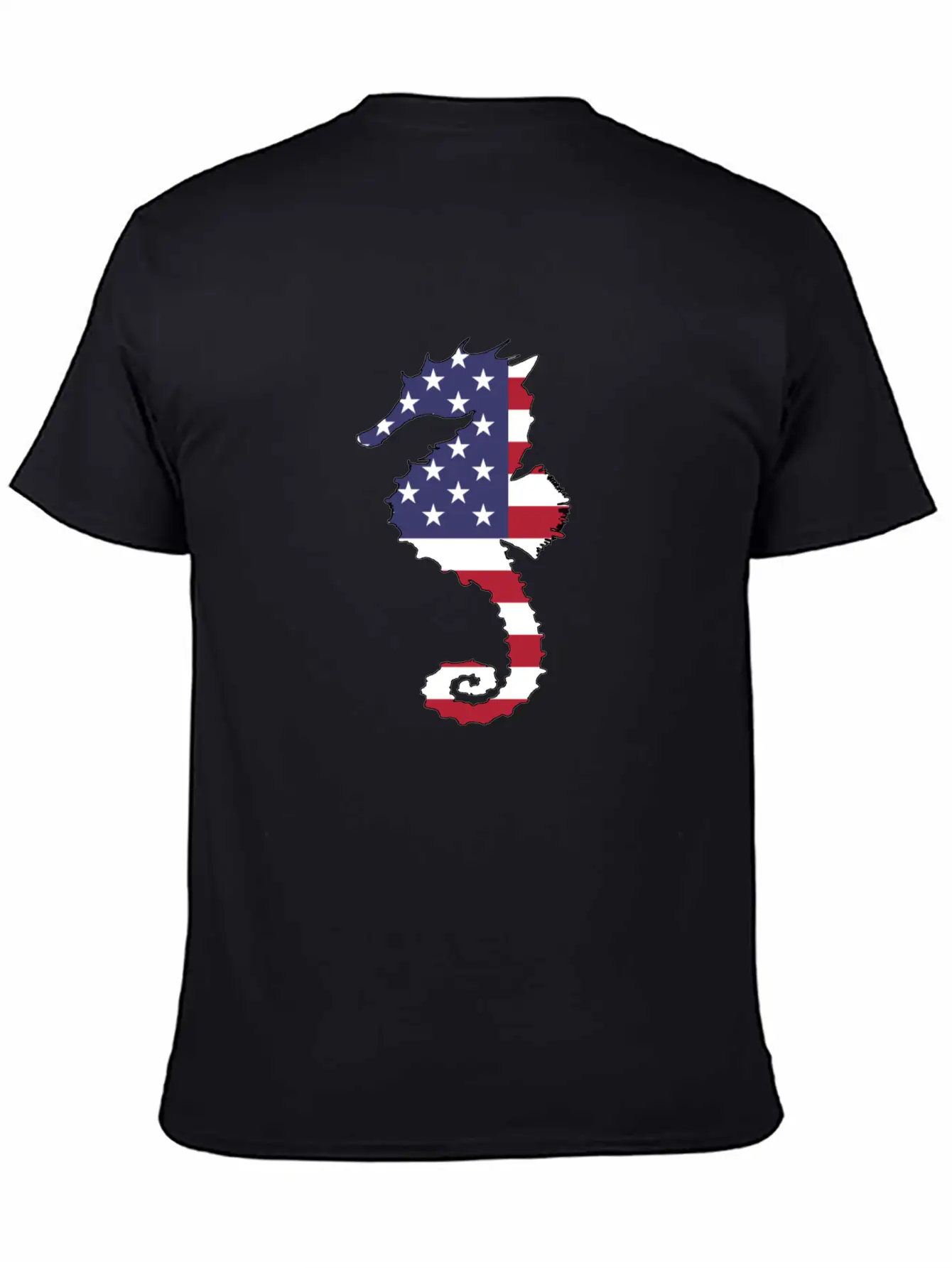 American Flag - Seahorse Relaxed Everyday Tee – Lightweight And Durable Cotton