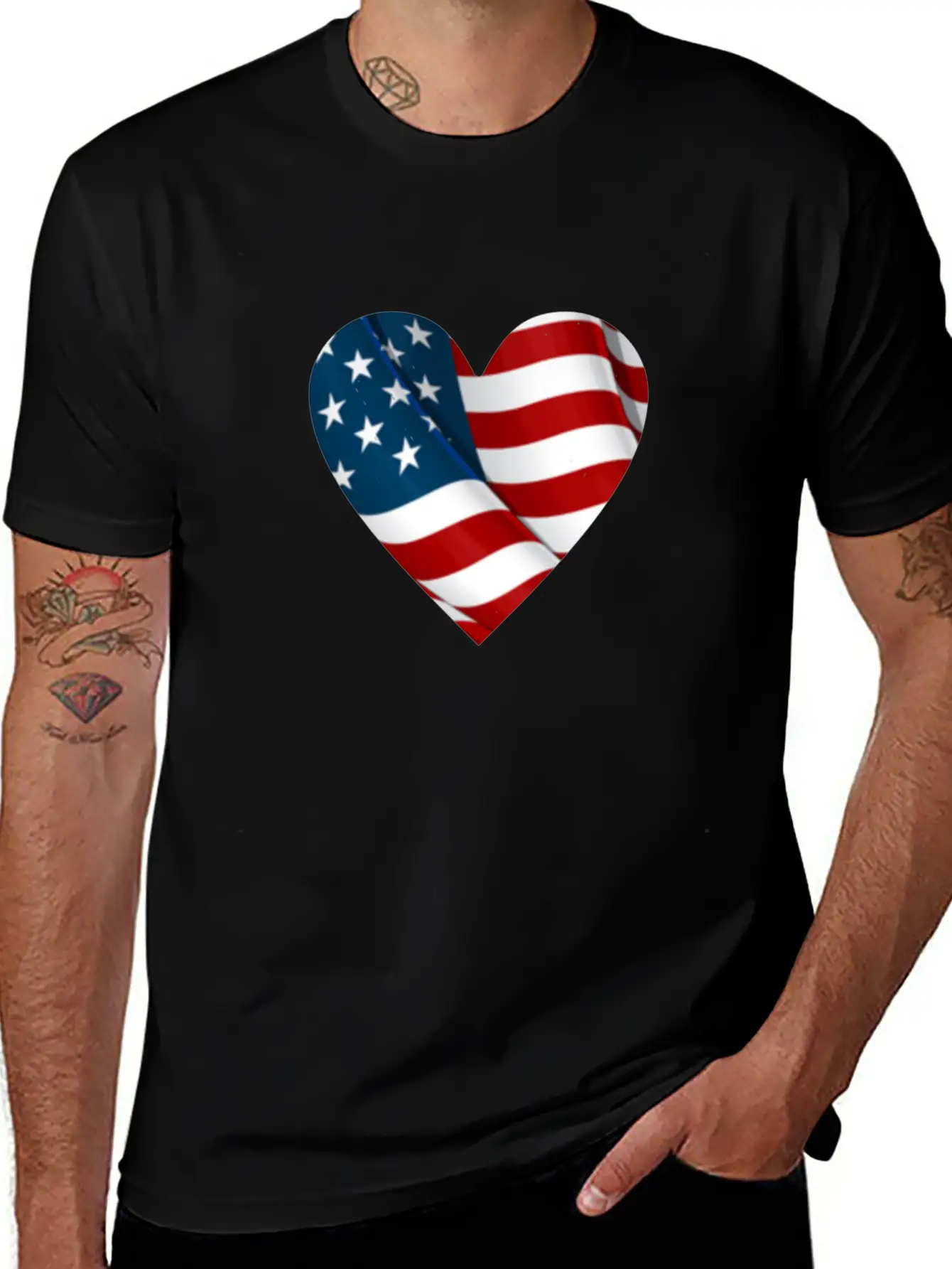 AMERICAN FLAG Stylish Everyday T-Shirt – Unisex Basic Cotton Tee