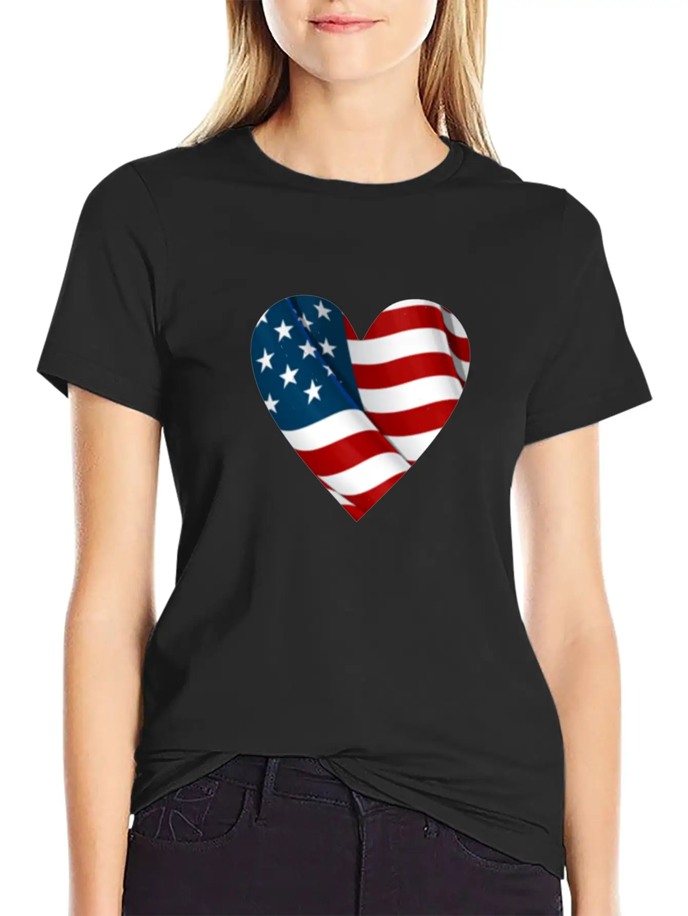 AMERICAN FLAG Stylish Everyday T-Shirt – Unisex Basic Cotton Tee