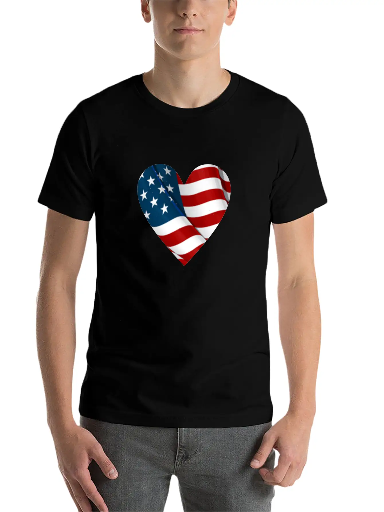 AMERICAN FLAG Stylish Everyday T-Shirt – Unisex Basic Cotton Tee