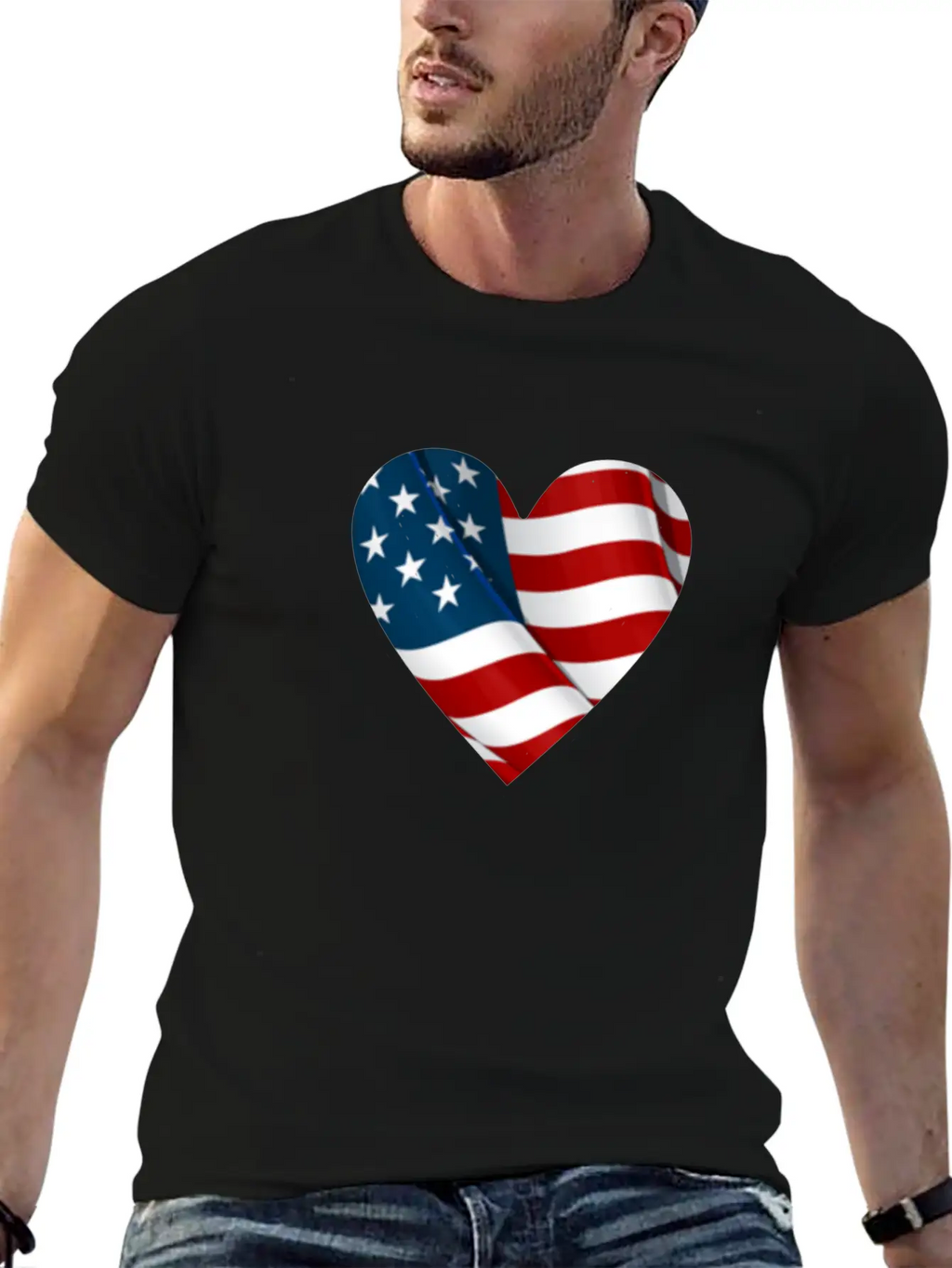 AMERICAN FLAG Stylish Everyday T-Shirt – Unisex Basic Cotton Tee