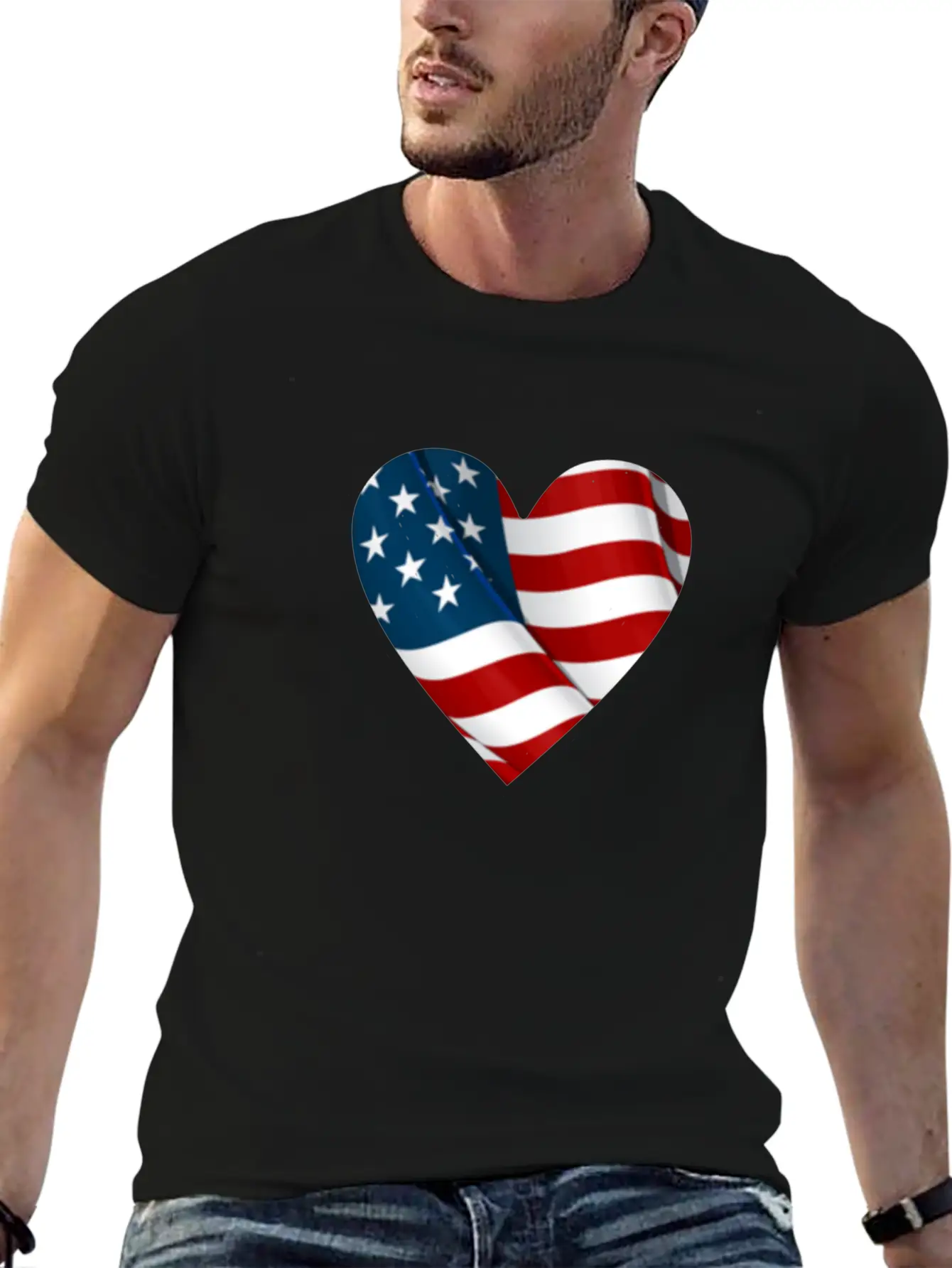 AMERICAN FLAG Stylish Everyday T-Shirt – Unisex Basic Cotton Tee