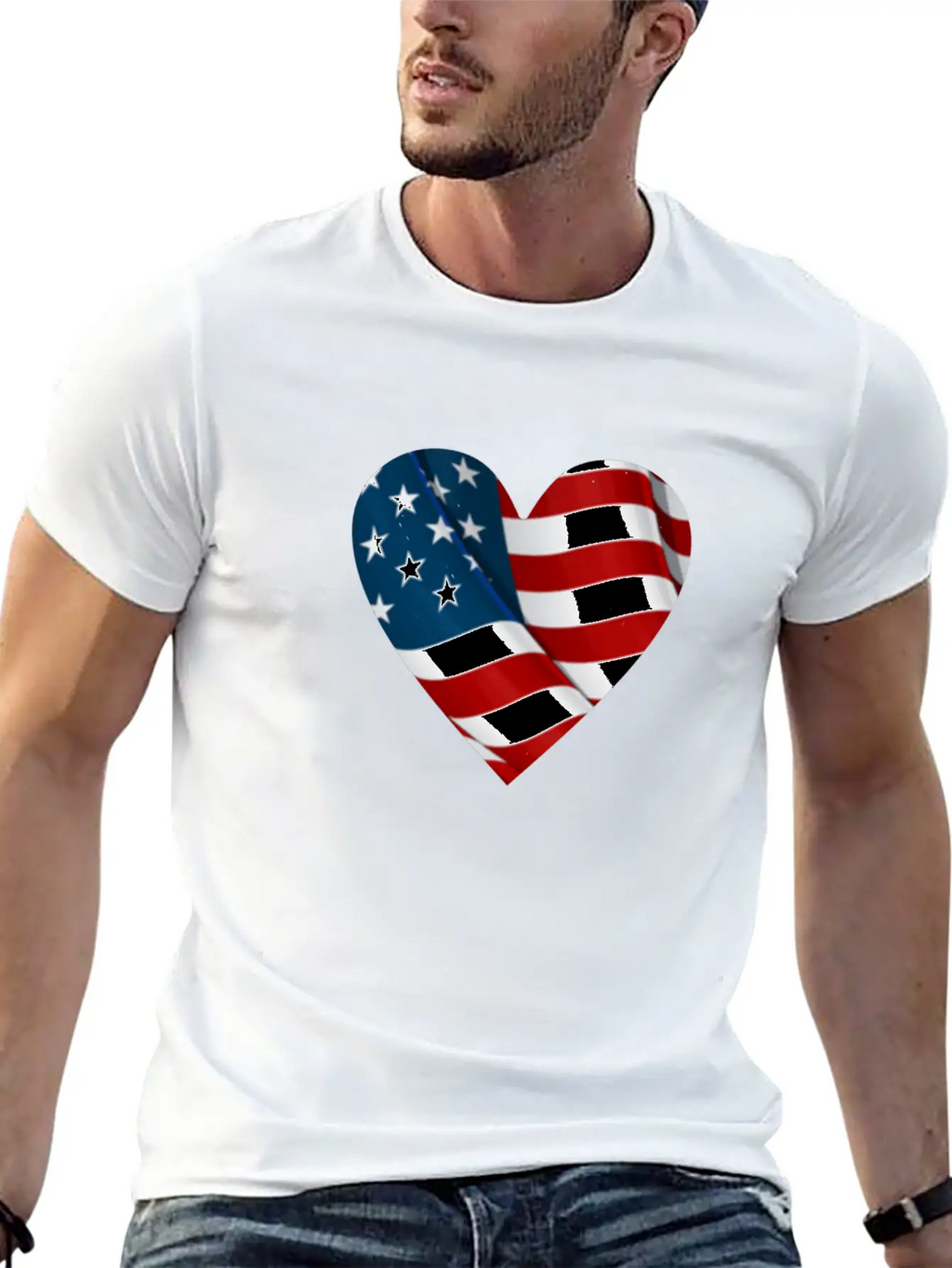 AMERICAN FLAG Stylish Everyday T-Shirt – Unisex Basic Cotton Tee