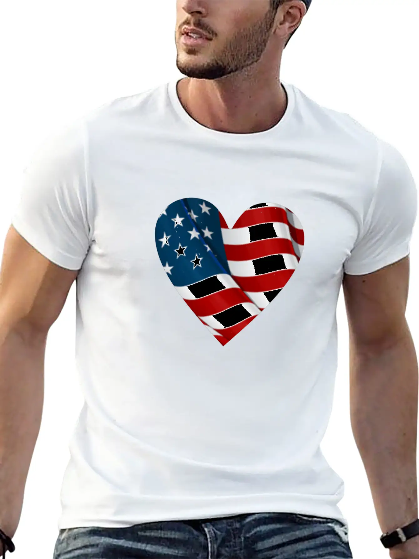 AMERICAN FLAG Stylish Everyday T-Shirt – Unisex Basic Cotton Tee