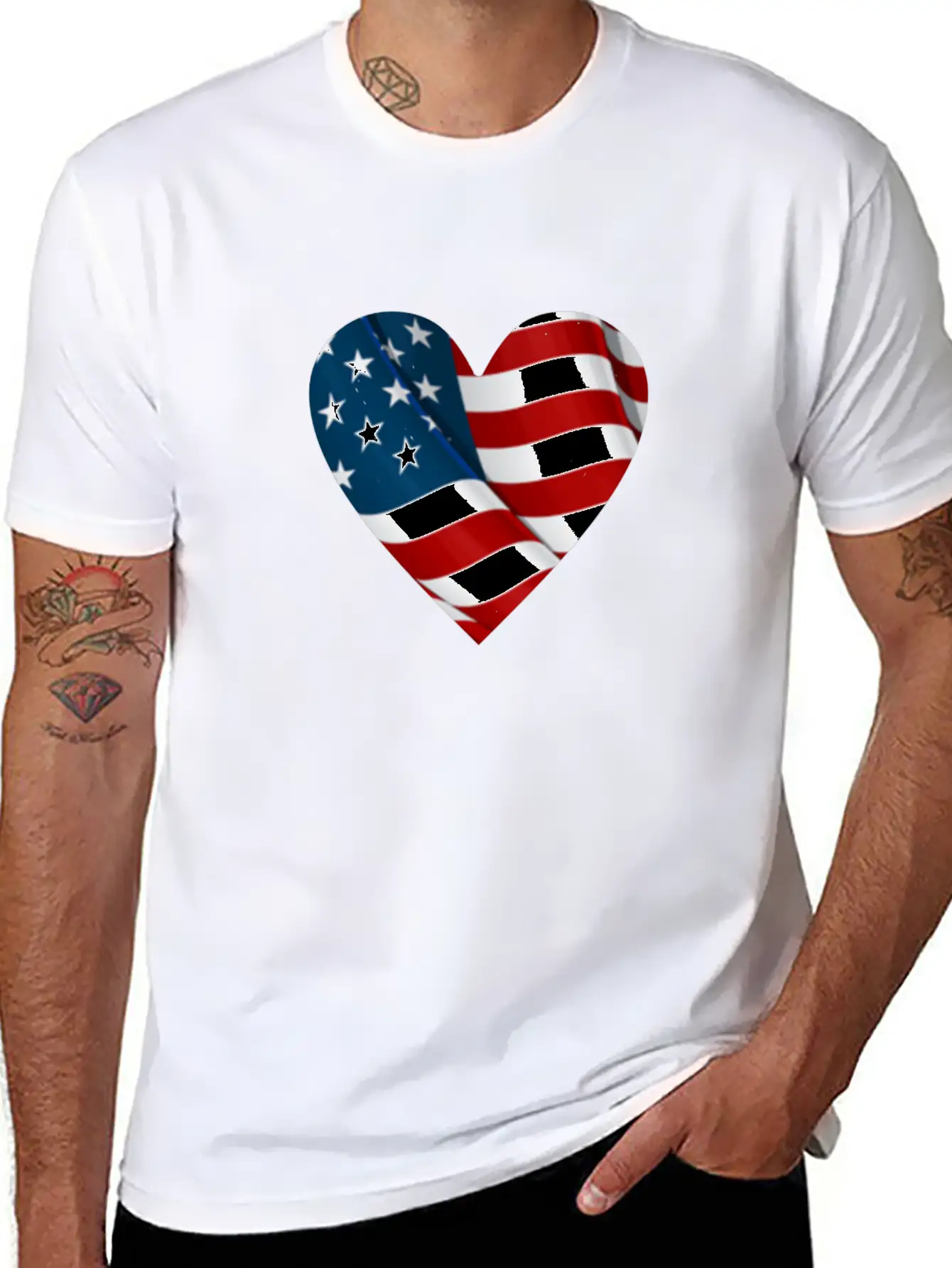 AMERICAN FLAG Stylish Everyday T-Shirt – Unisex Basic Cotton Tee