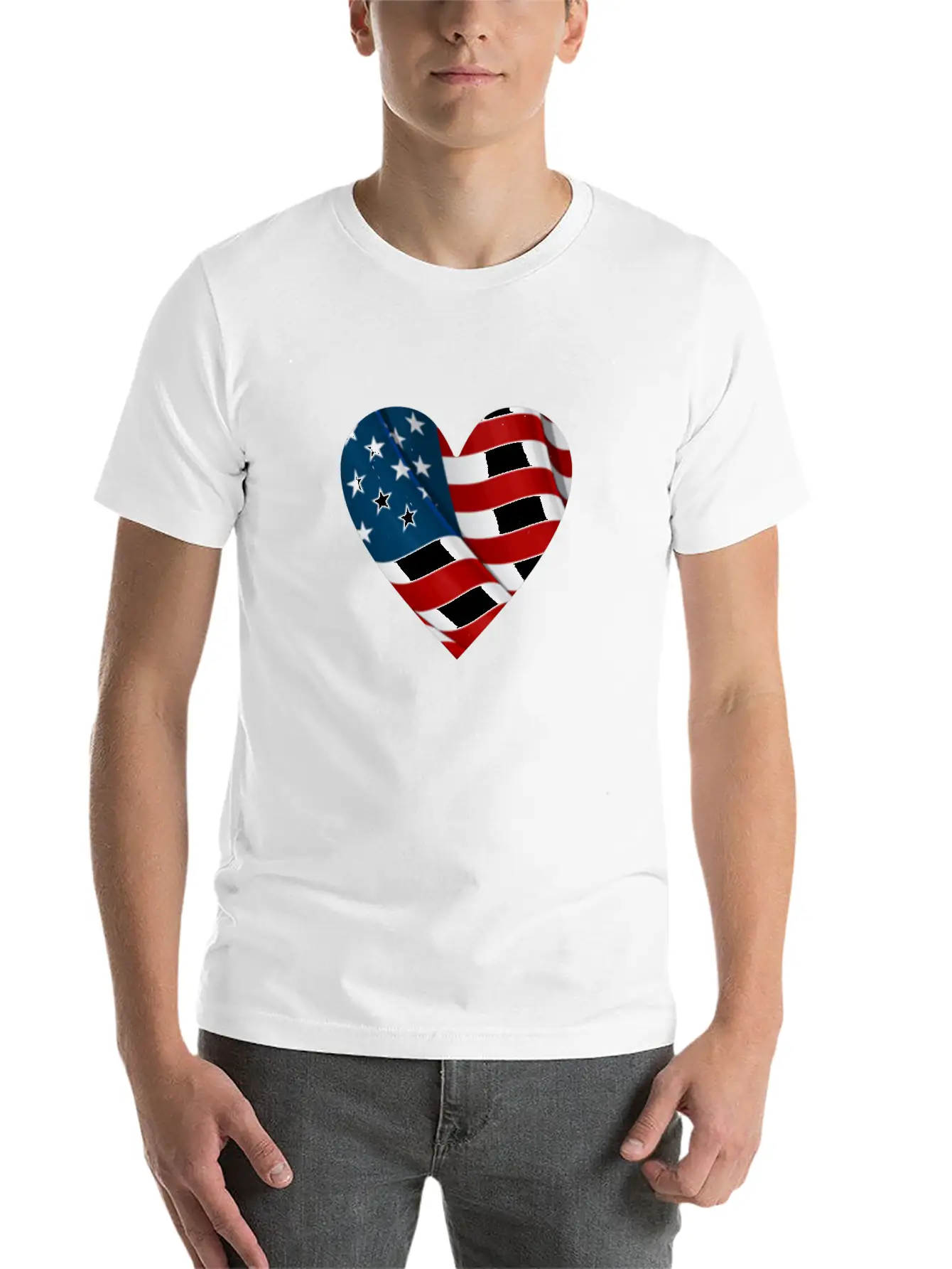 AMERICAN FLAG Stylish Everyday T-Shirt – Unisex Basic Cotton Tee