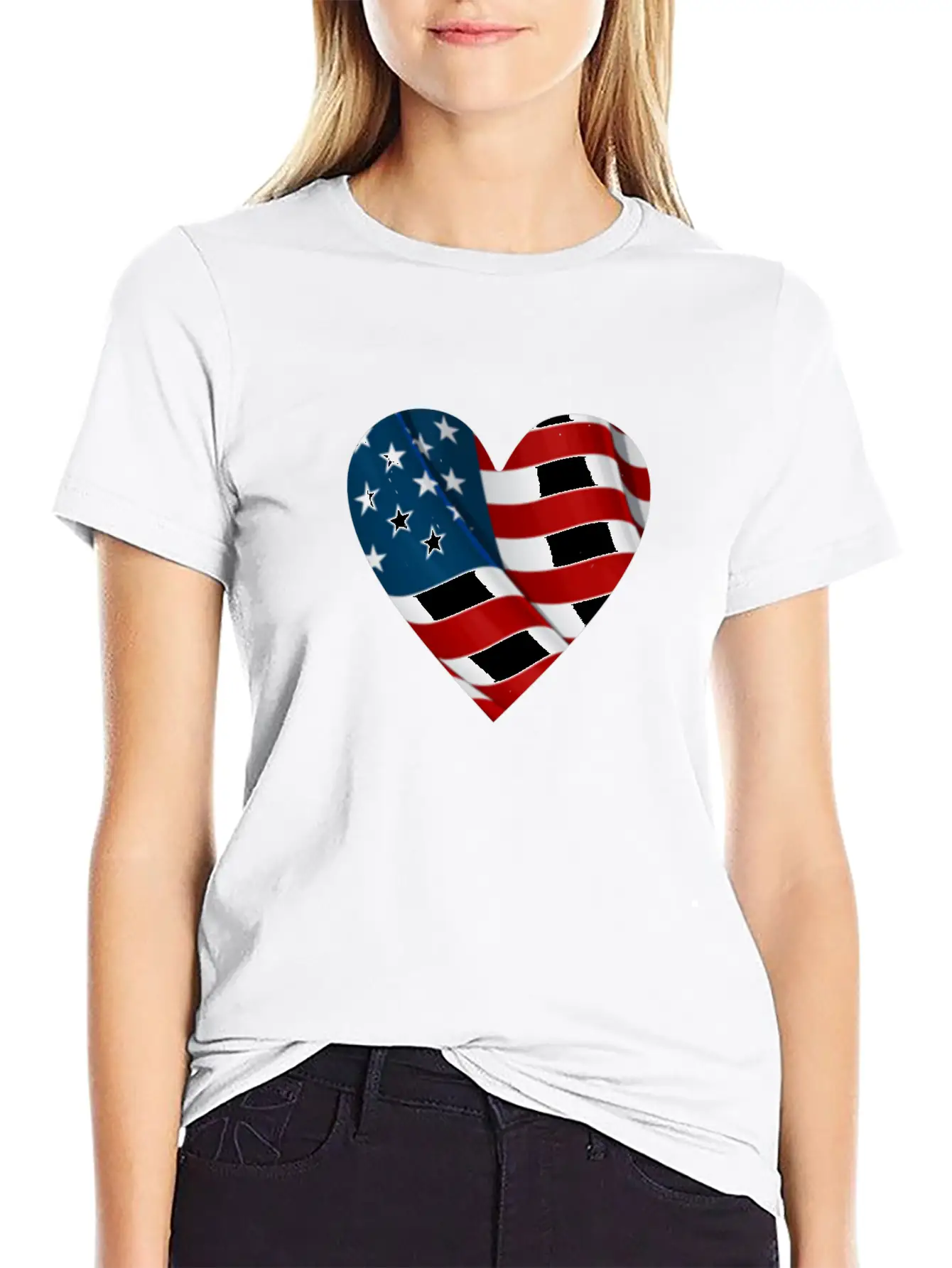 AMERICAN FLAG Stylish Everyday T-Shirt – Unisex Basic Cotton Tee