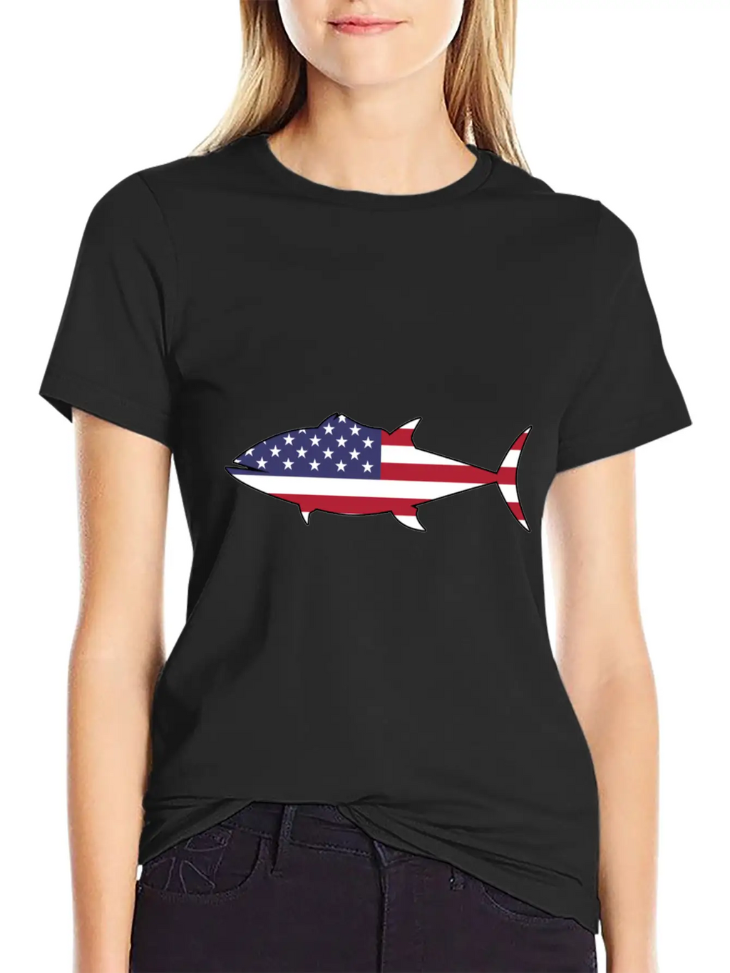 American Flag Tuna Happy 4th Of July Relaxed Everyday Tee – Lightweight And Durable Cotton