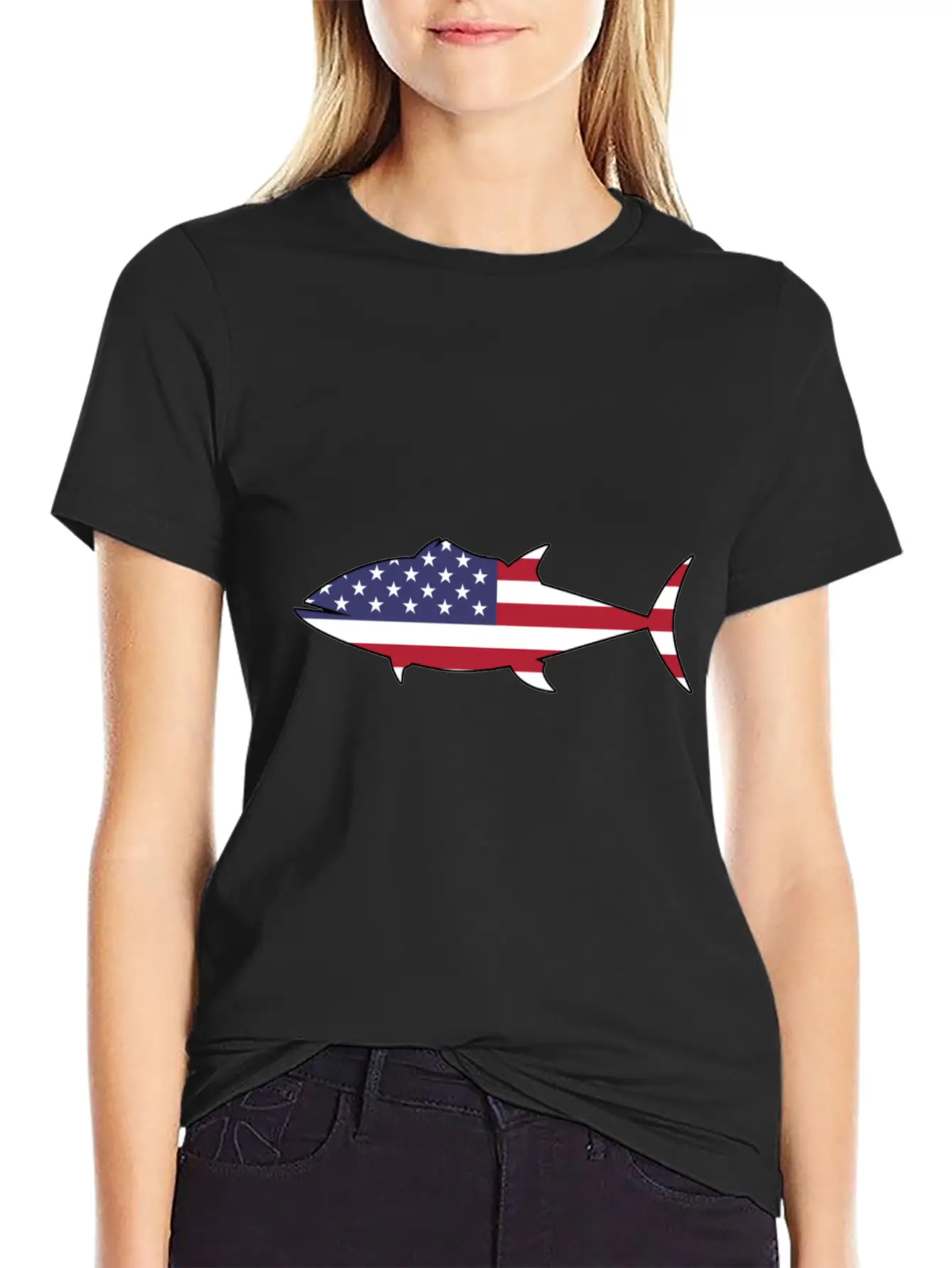 American Flag Tuna Happy 4th Of July Relaxed Everyday Tee – Lightweight And Durable Cotton