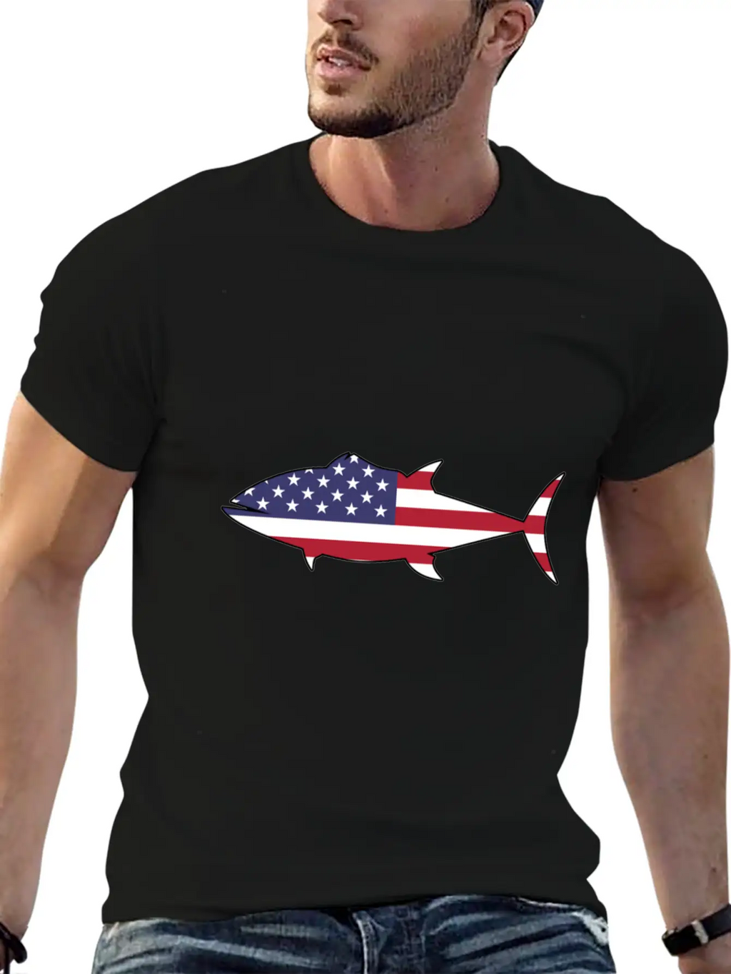 American Flag Tuna Happy 4th Of July Relaxed Everyday Tee – Lightweight And Durable Cotton