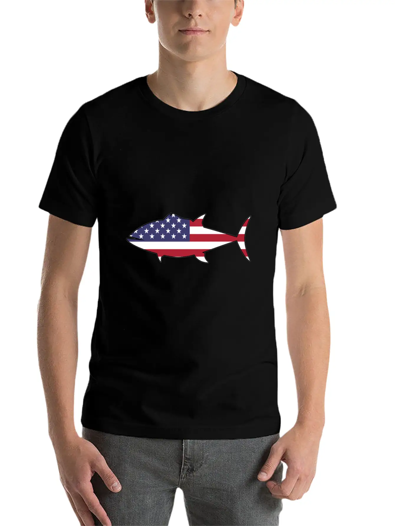 American Flag Tuna Happy 4th Of July Relaxed Everyday Tee – Lightweight And Durable Cotton